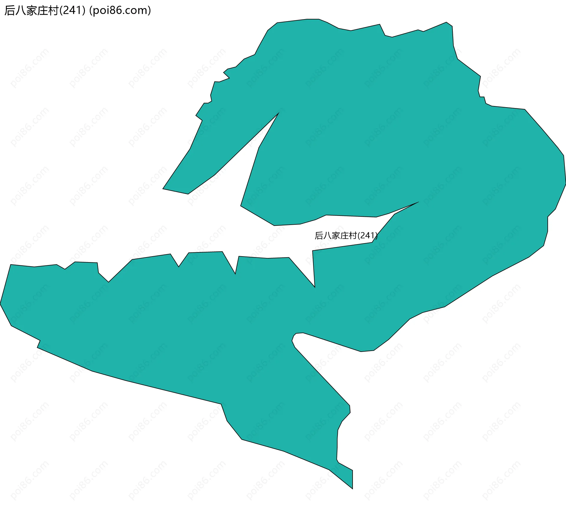 后八家庄村(241)边界地图