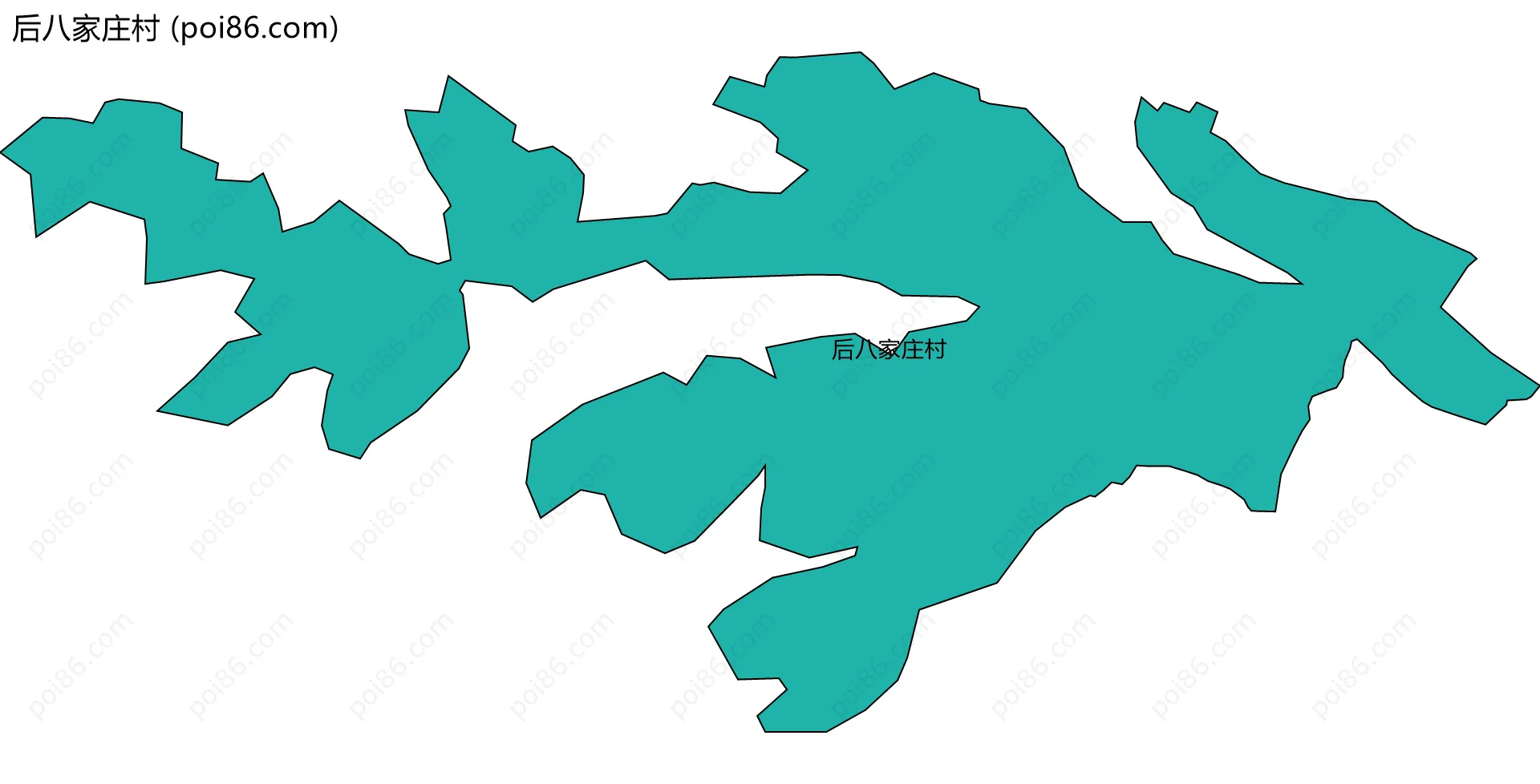 后八家庄村边界地图