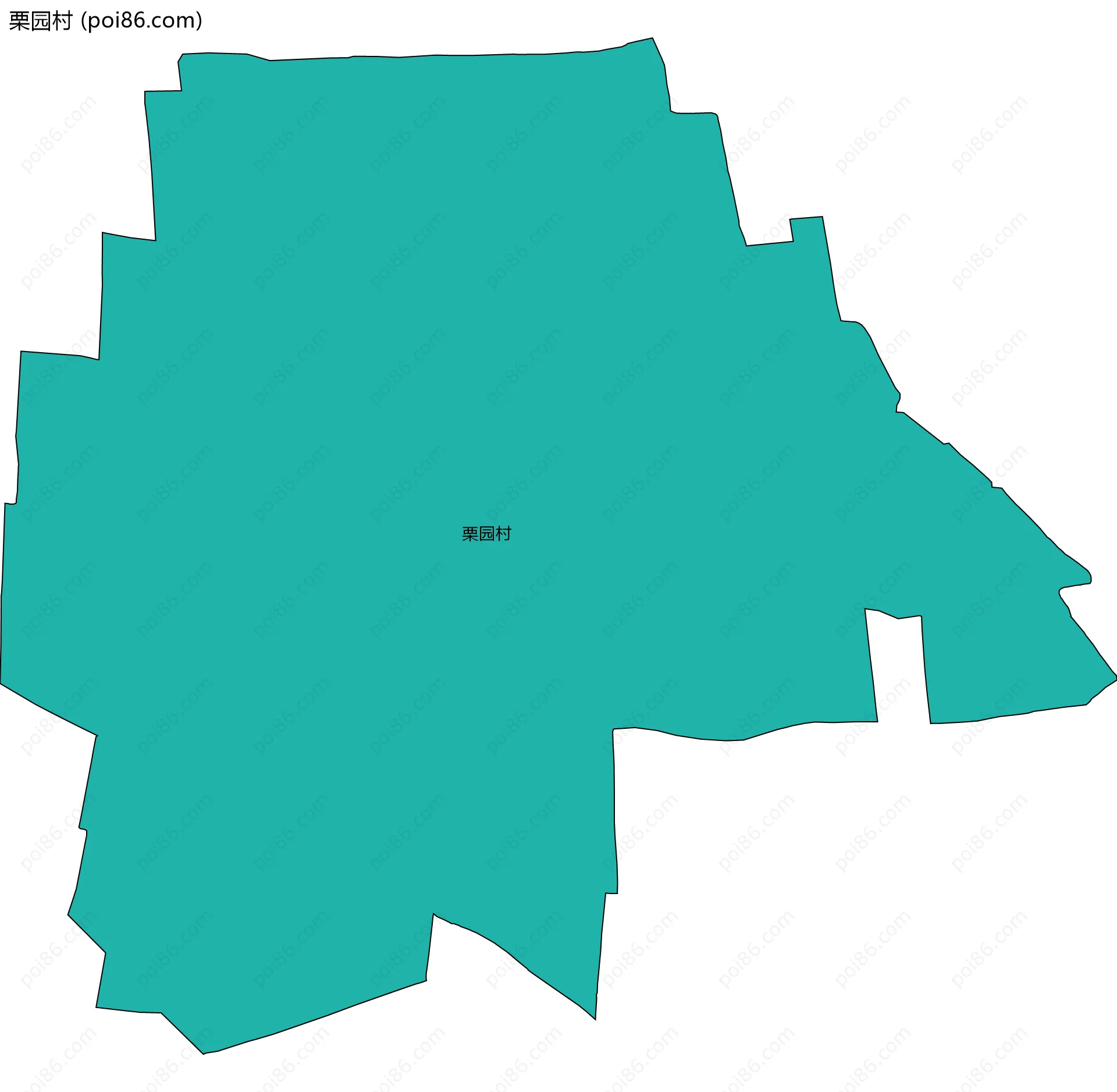栗园村边界地图
