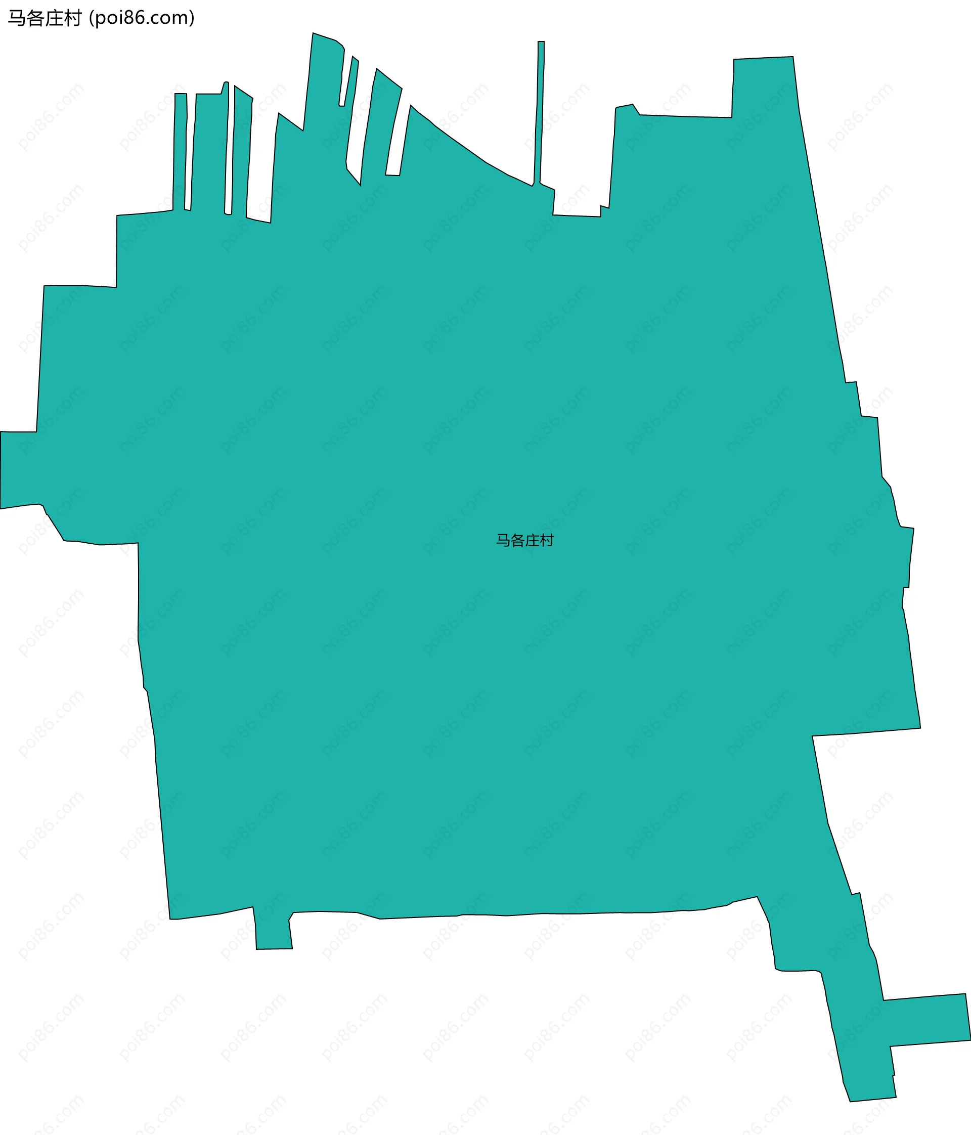 马各庄村边界地图