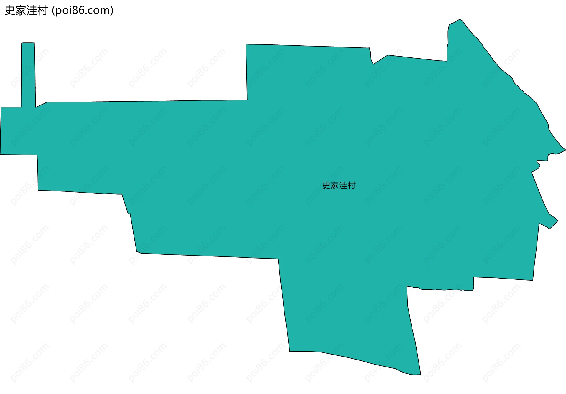 史家洼村边界地图