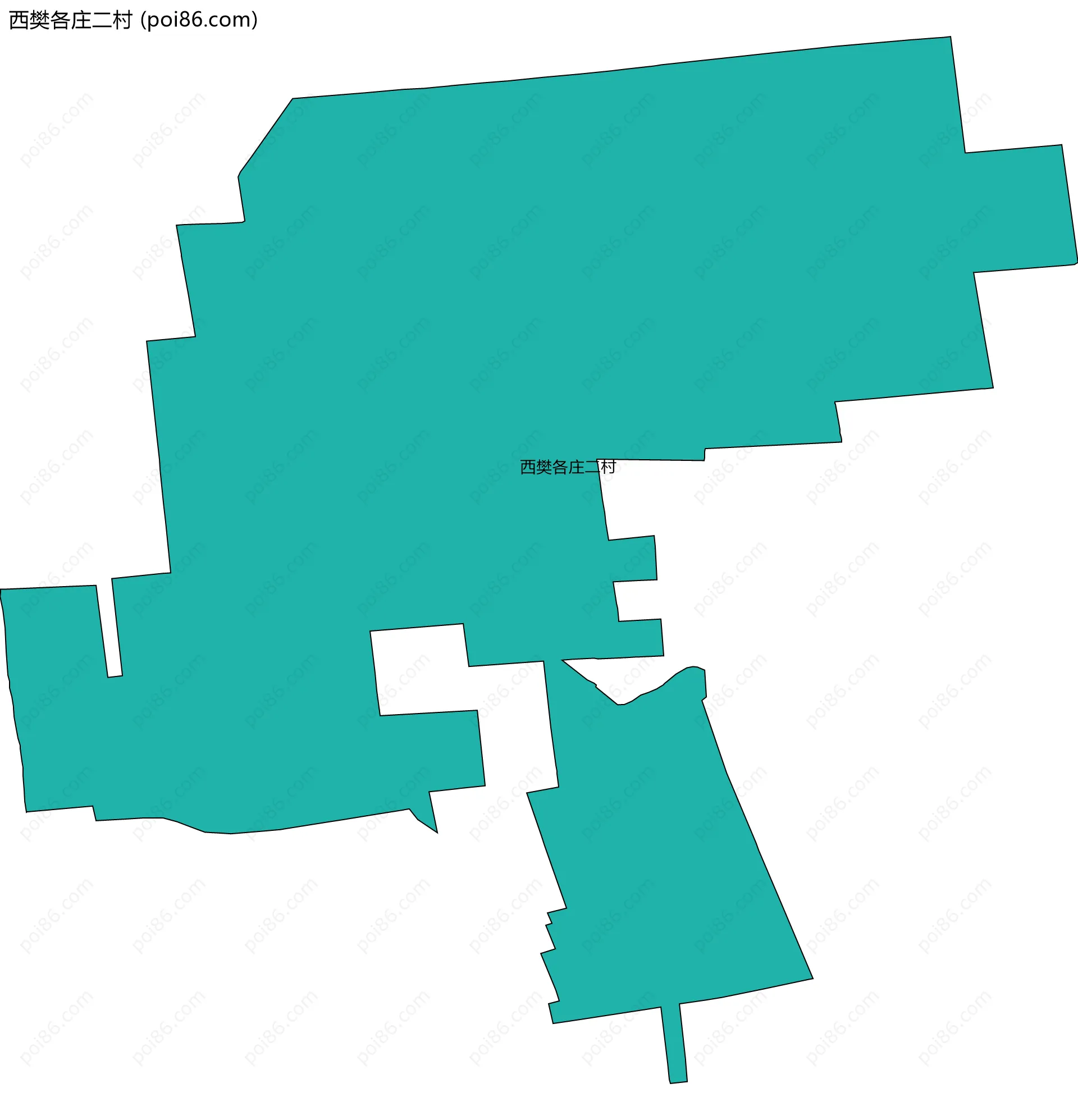 西樊各庄二村边界地图