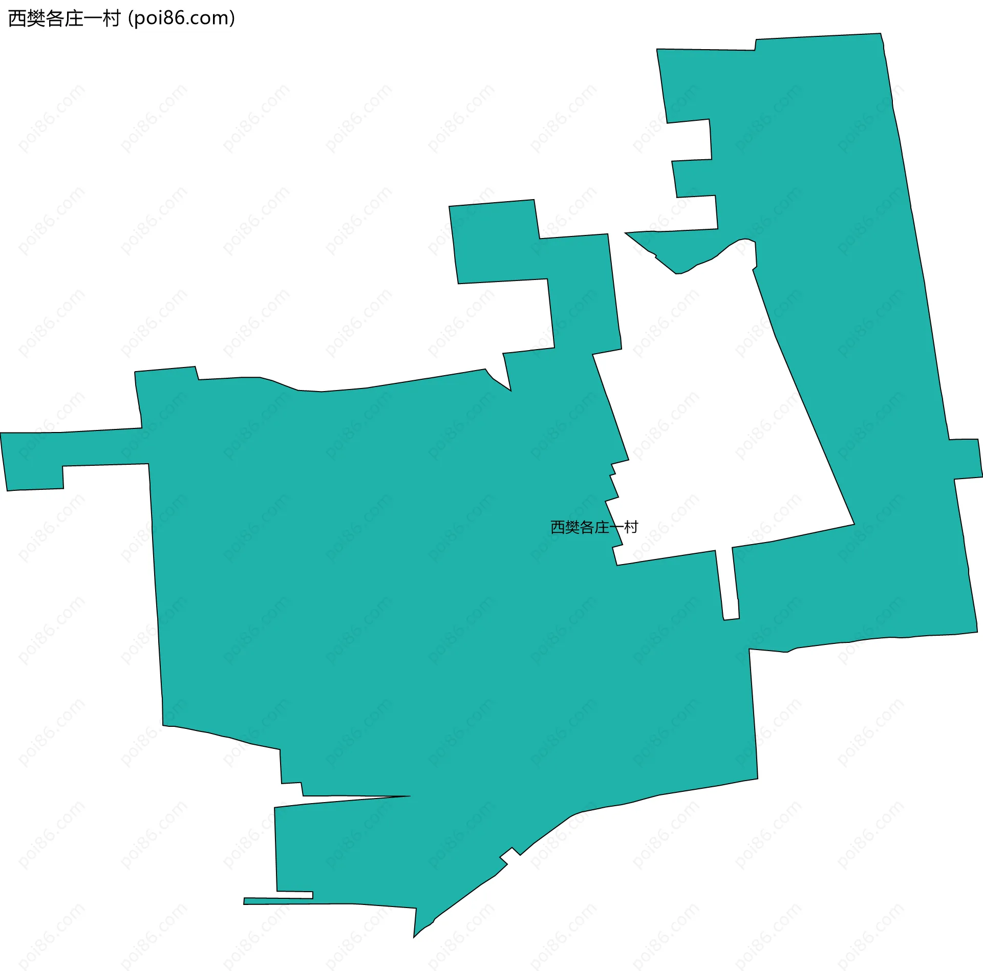 西樊各庄一村边界地图