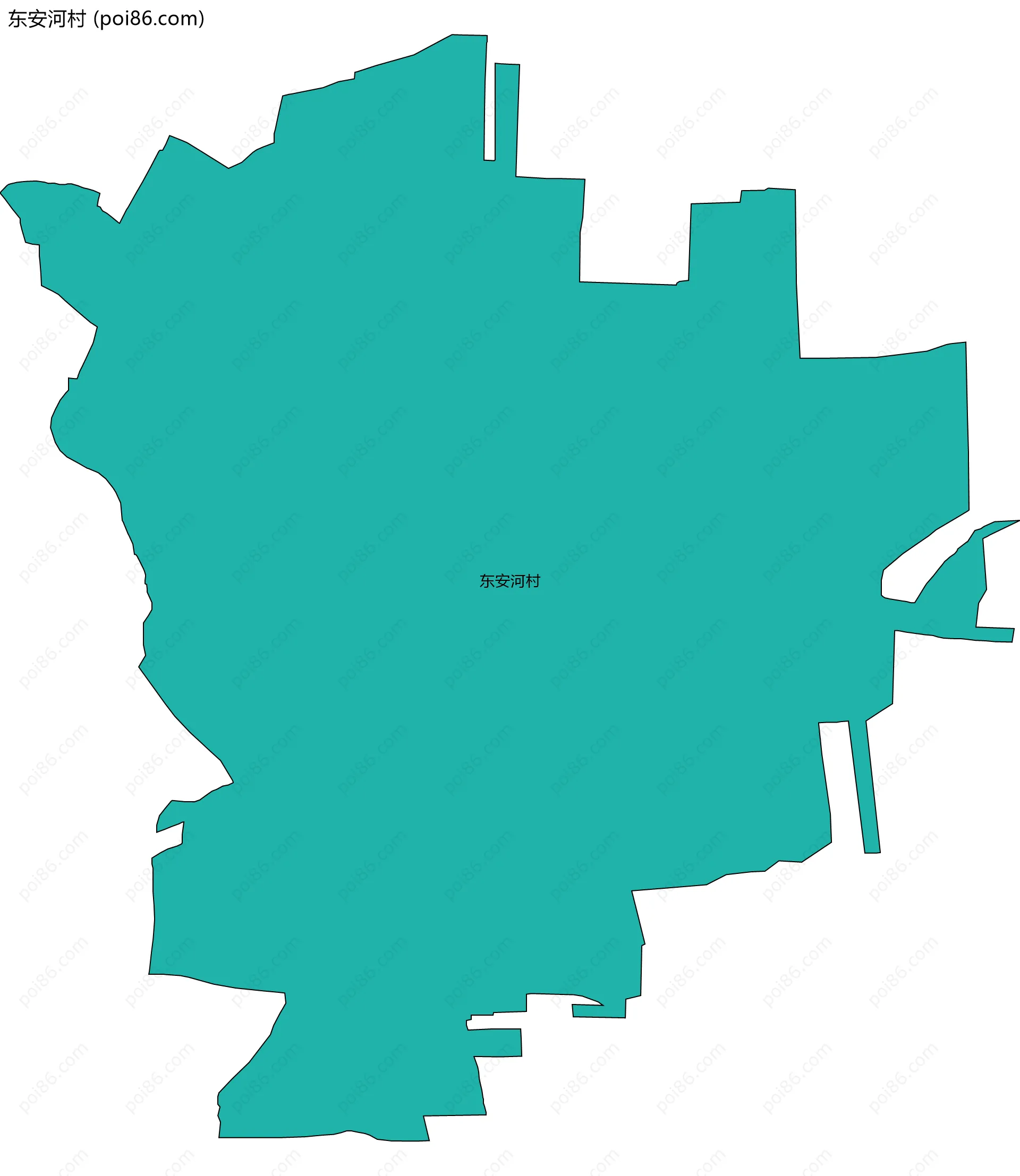 东安河村边界地图