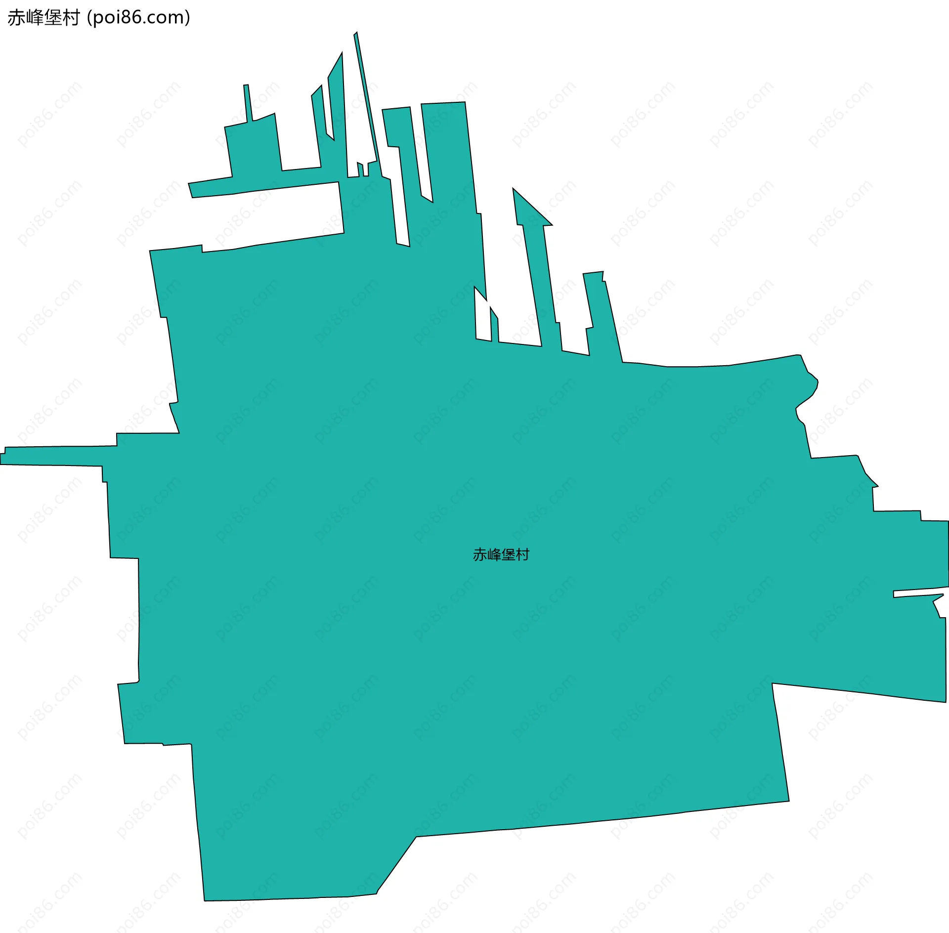 赤峰堡村边界地图