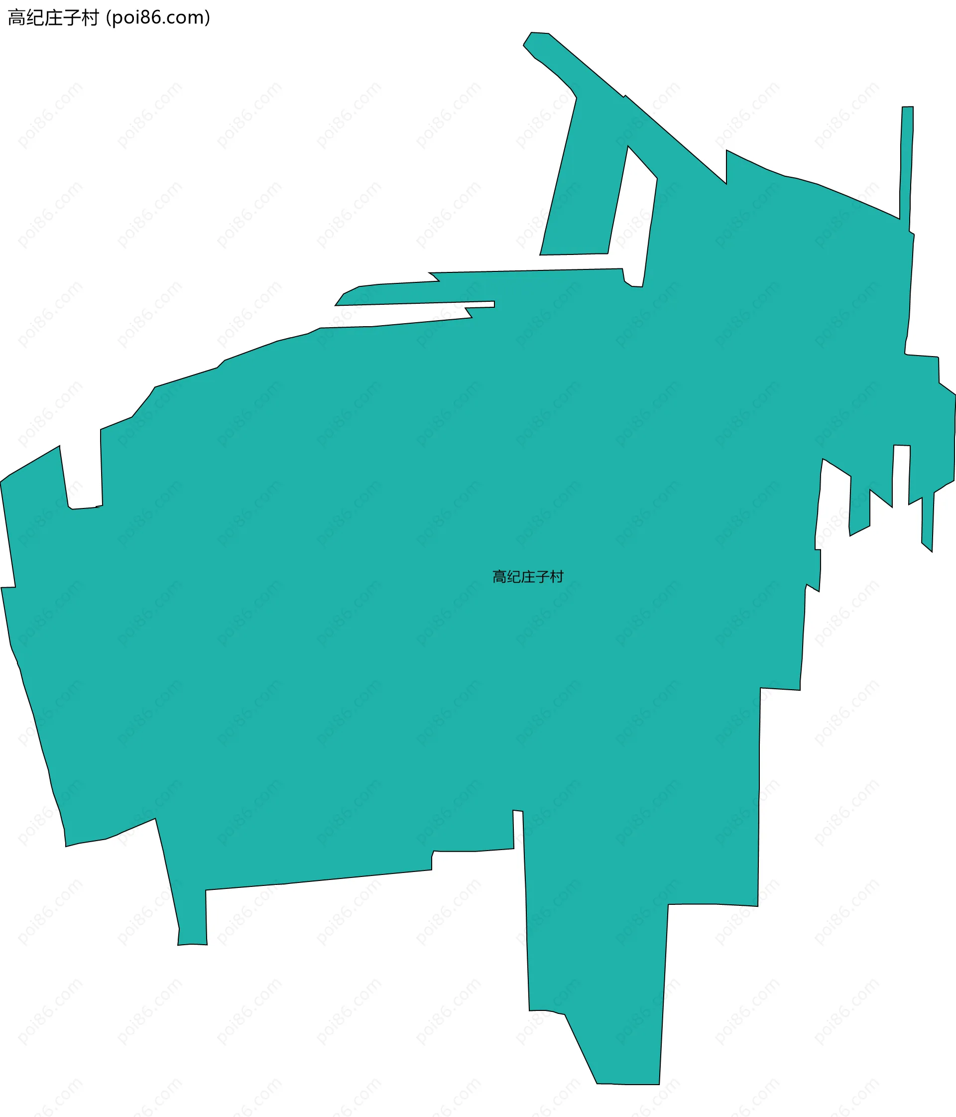 高纪庄子村边界地图