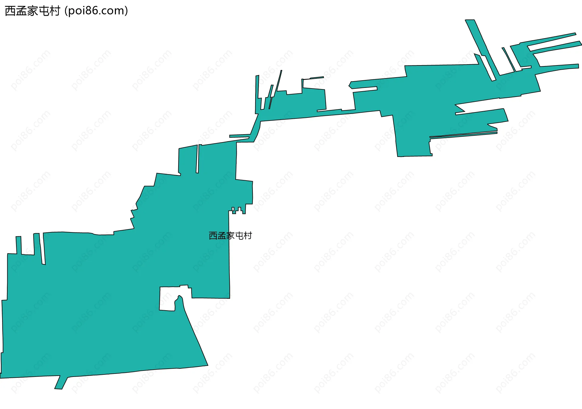 西孟家屯村边界地图