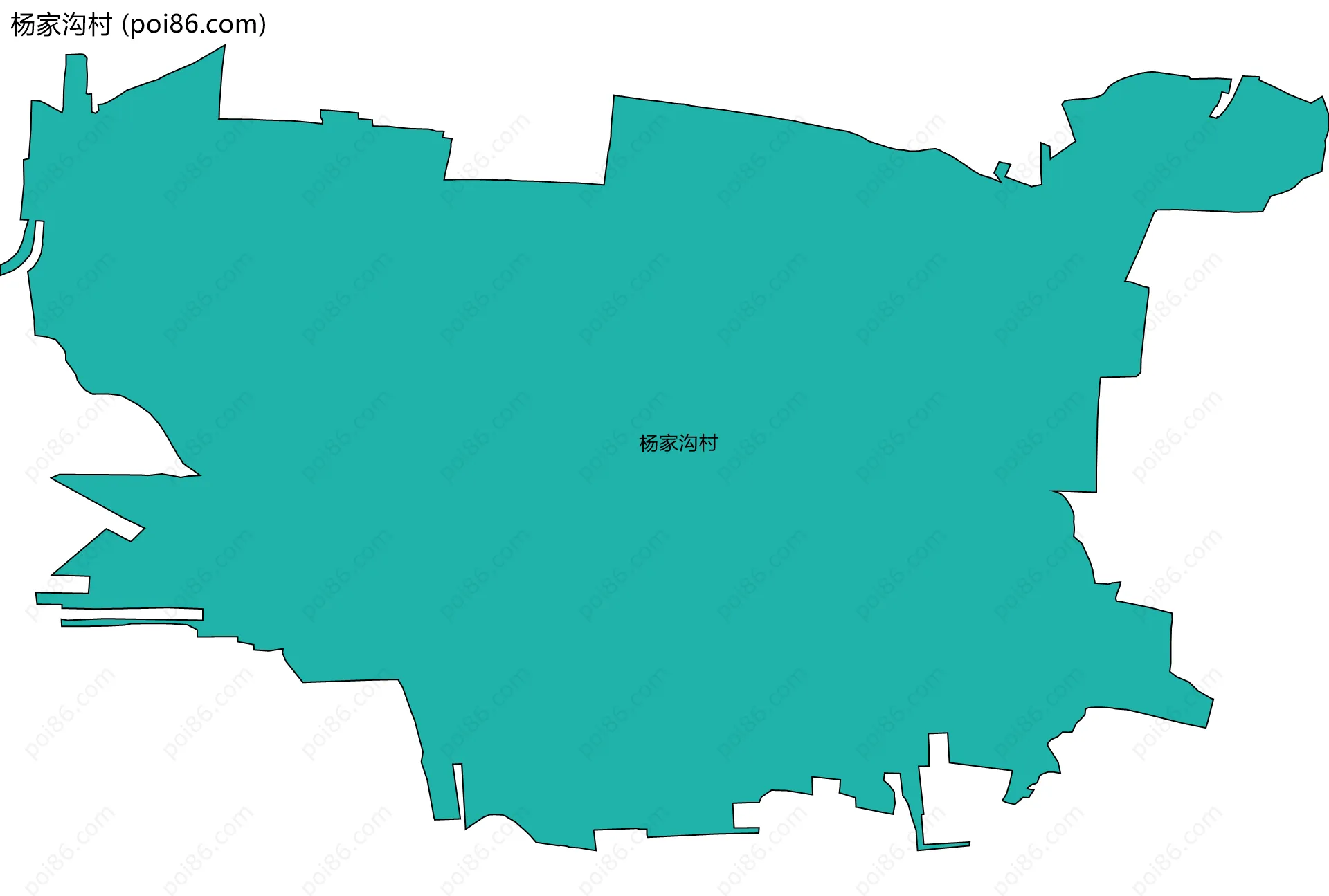 杨家沟村边界地图