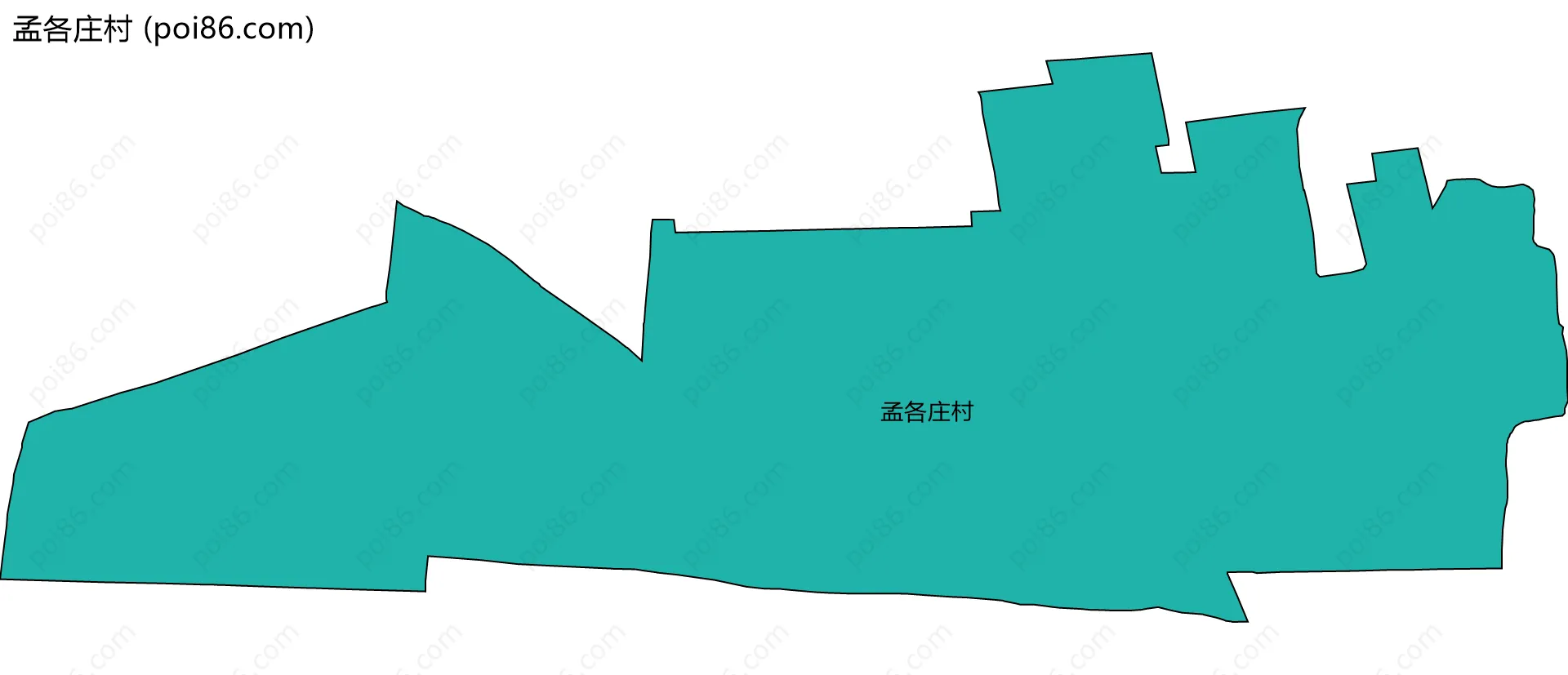 孟各庄村边界地图