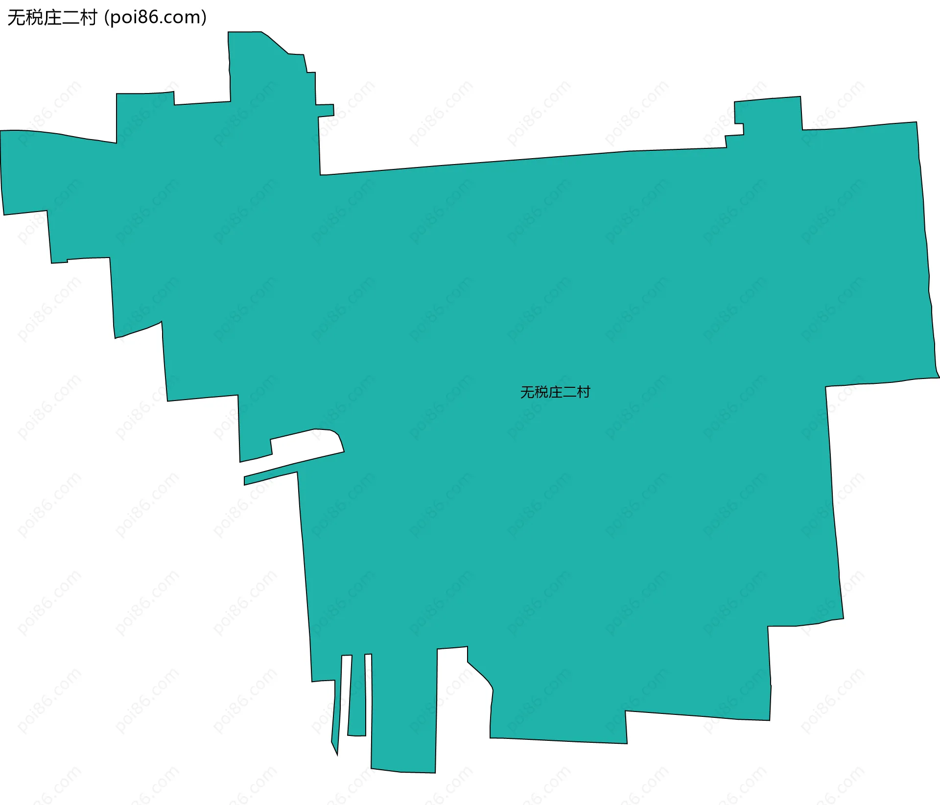 无税庄二村边界地图