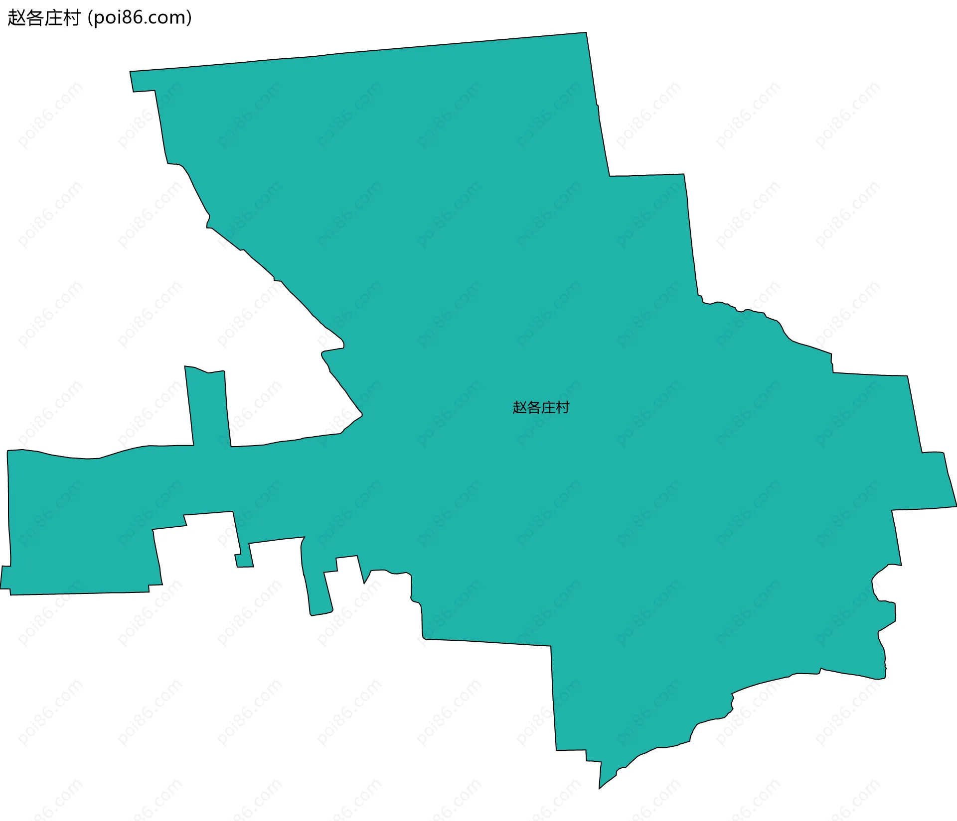赵各庄村边界地图