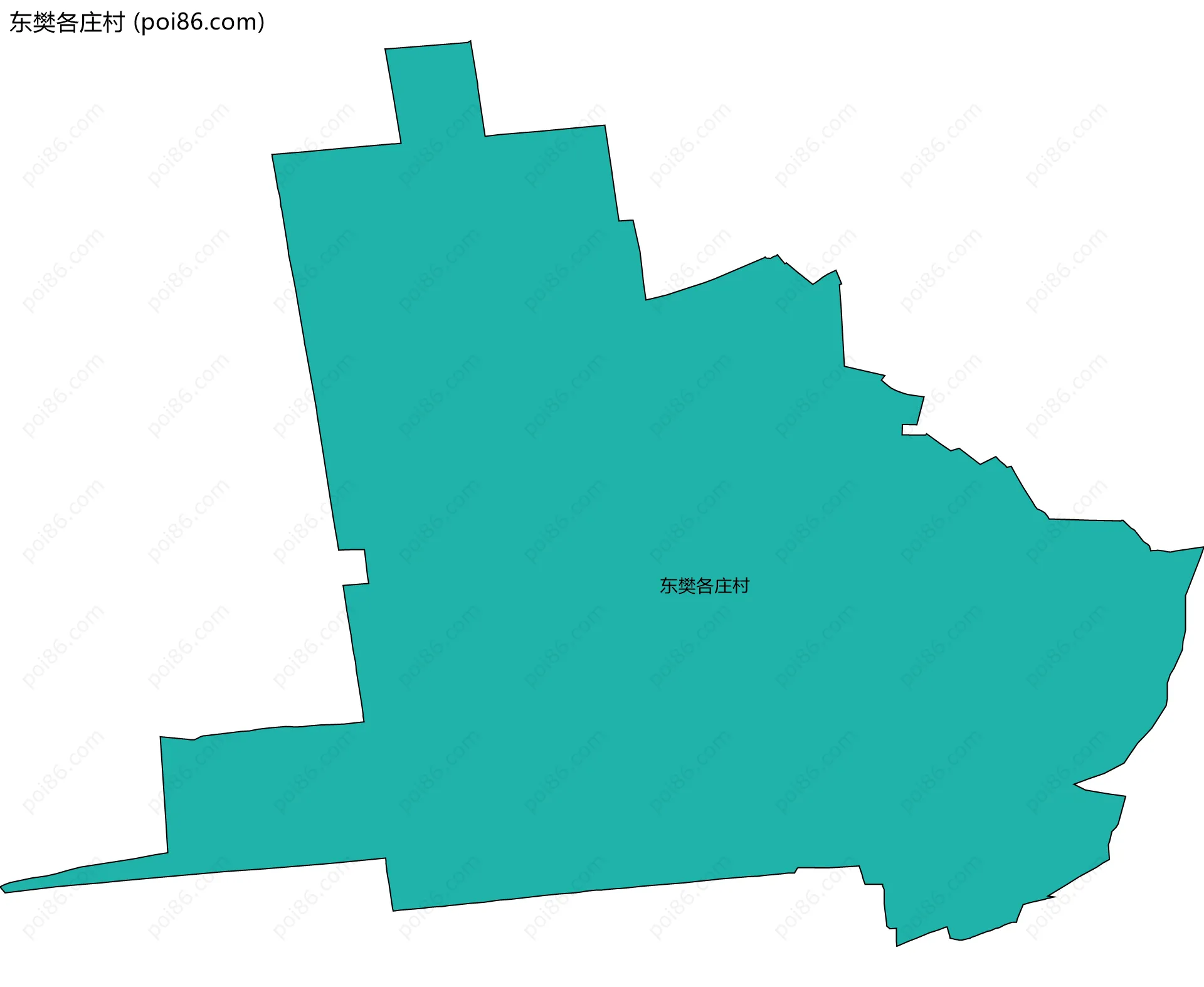 东樊各庄村边界地图