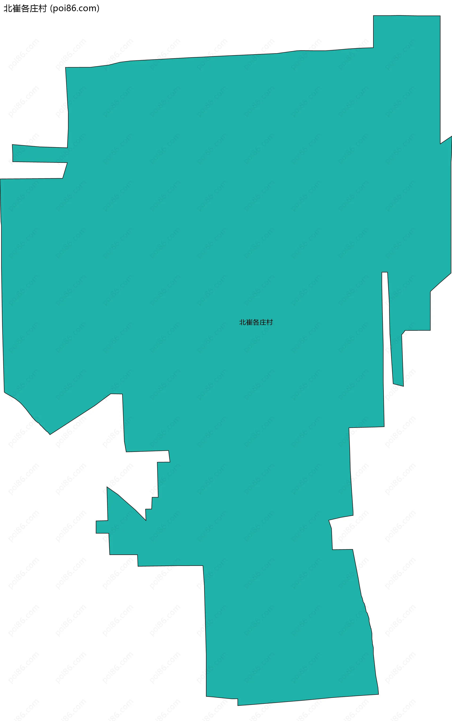 北崔各庄村边界地图