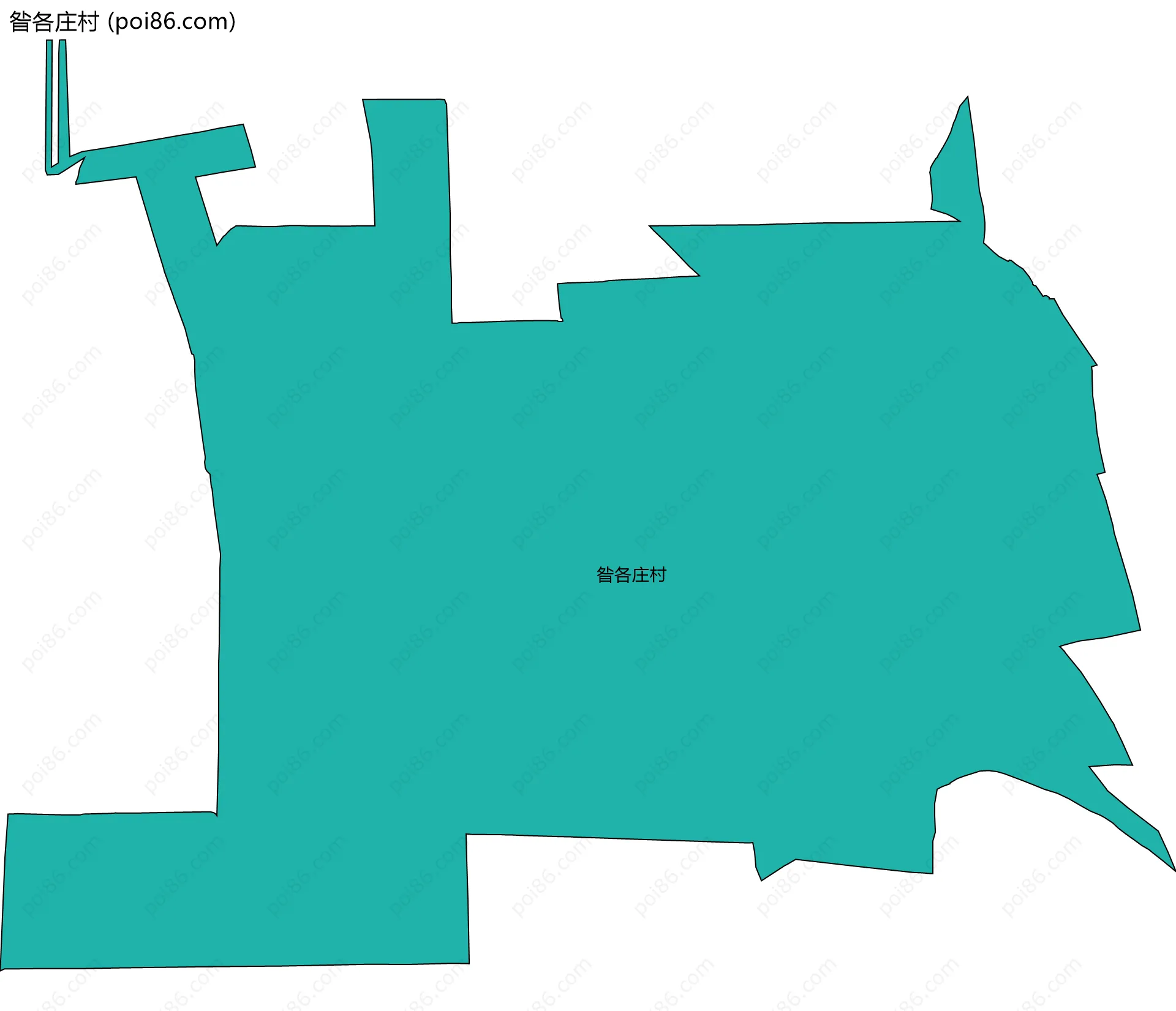 昝各庄村边界地图