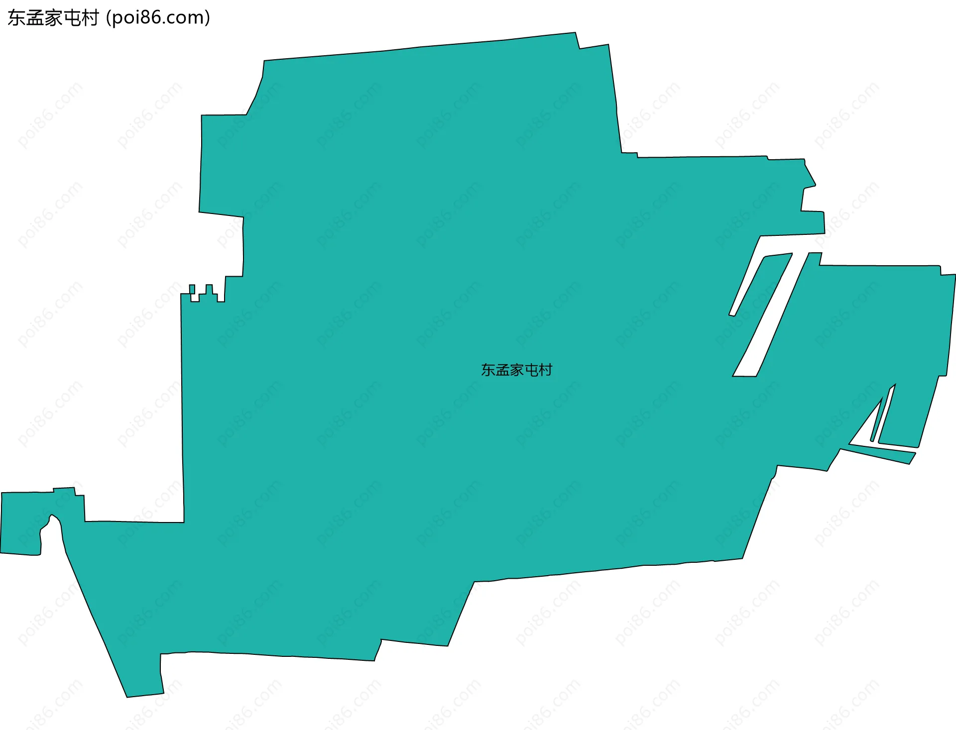 东孟家屯村边界地图