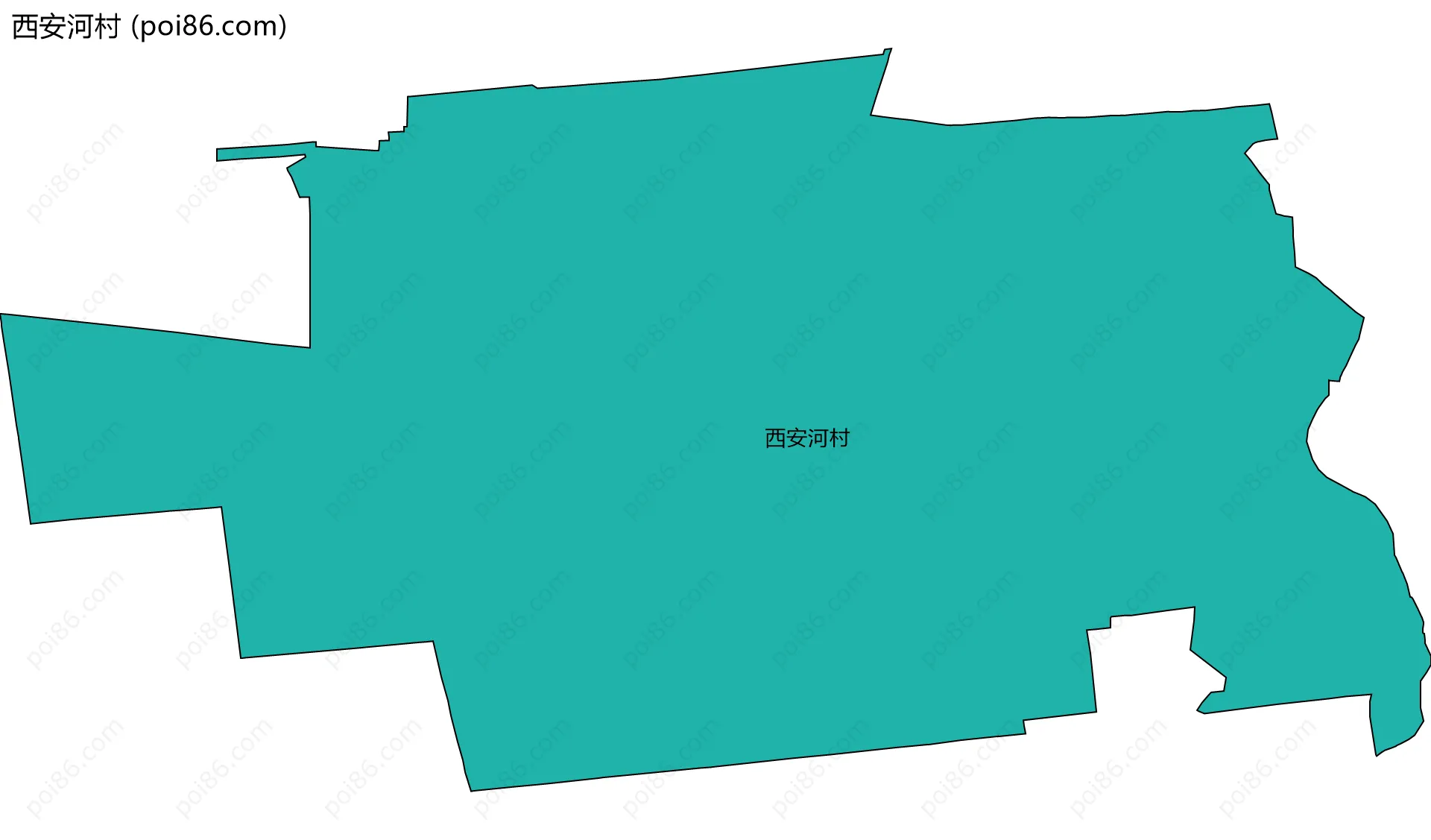 西安河村边界地图