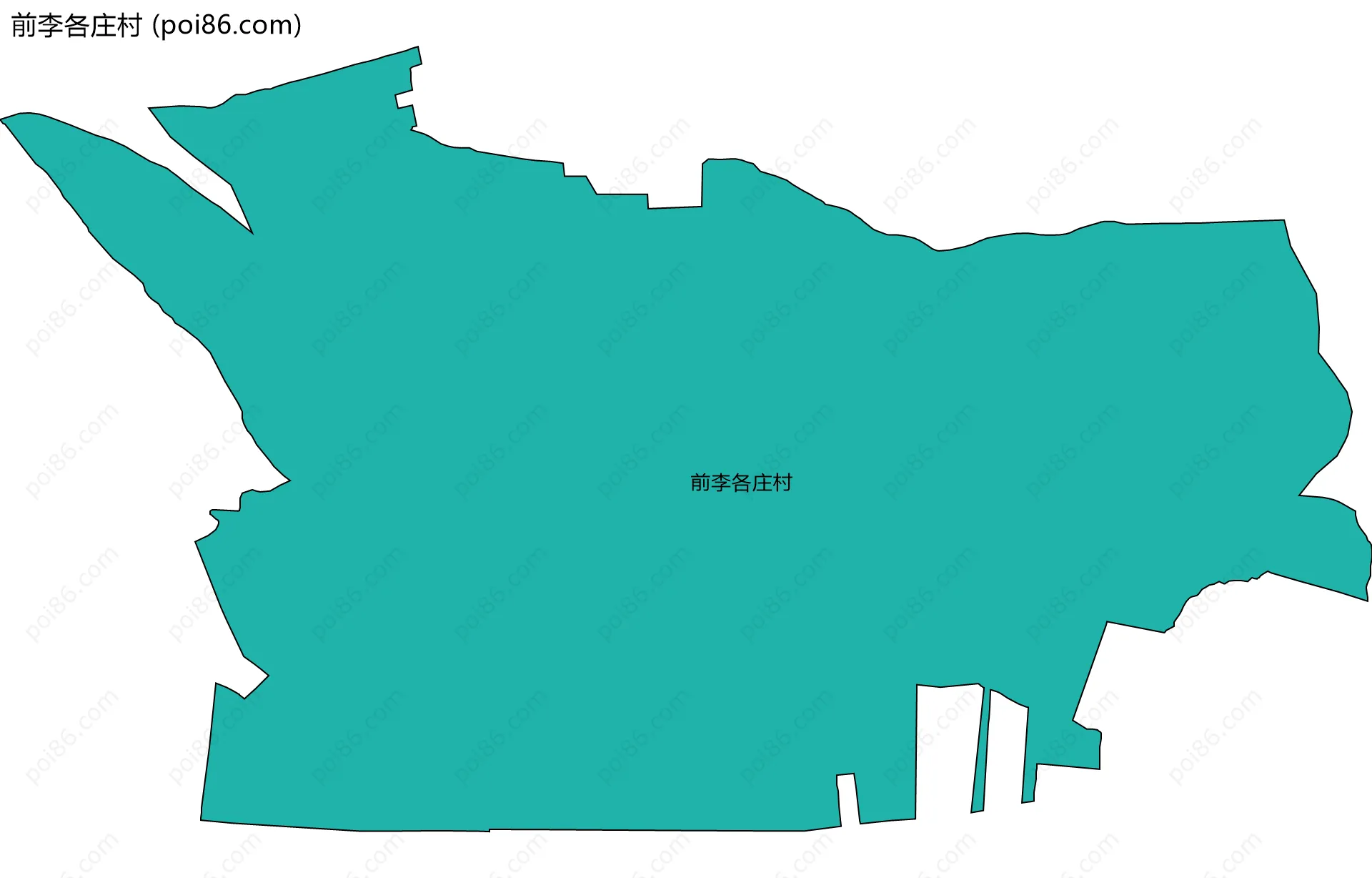 前李各庄村边界地图