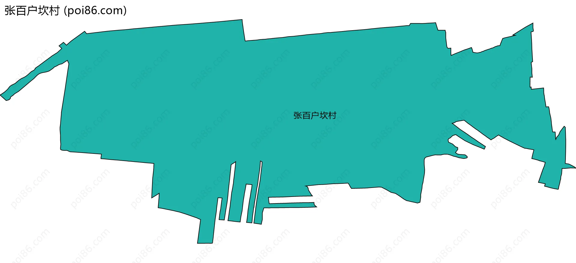 张百户坎村边界地图