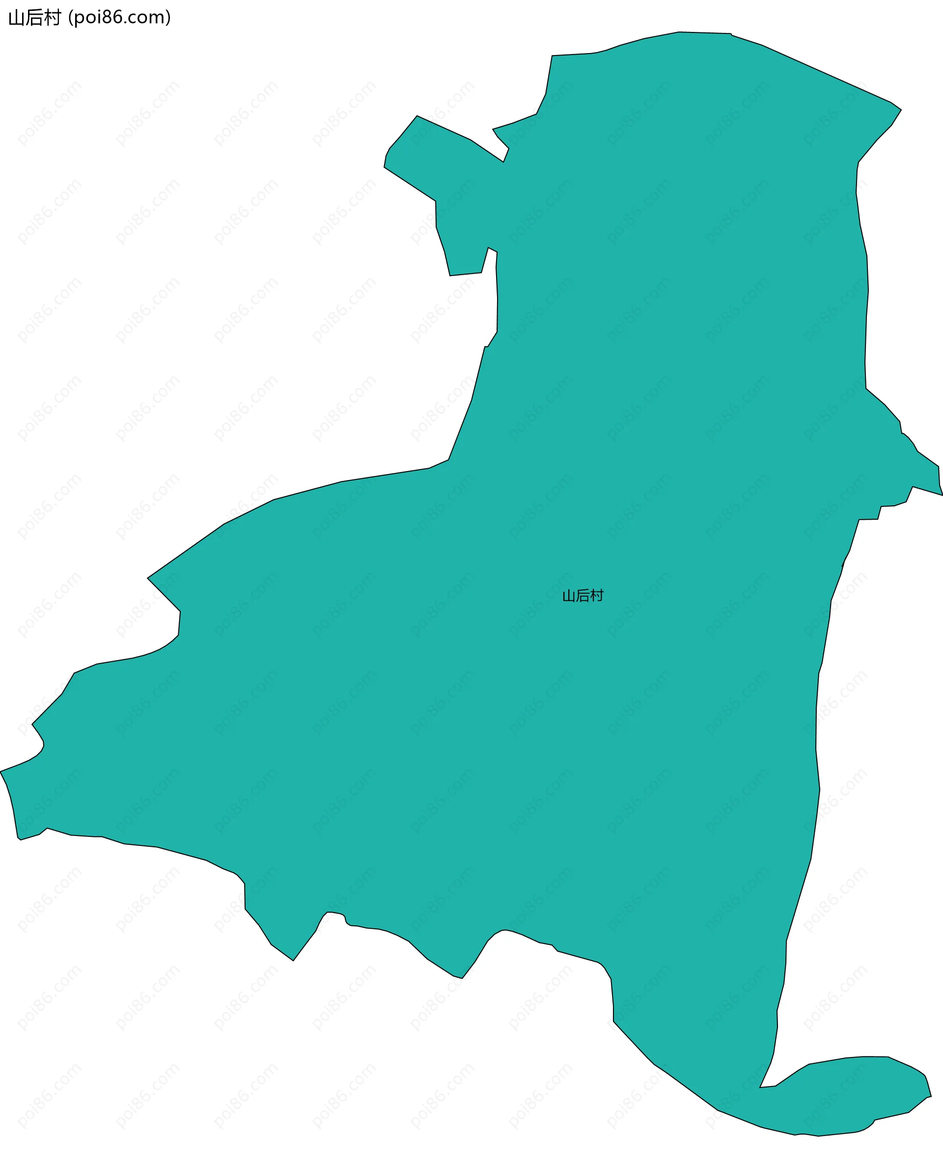 山后村边界地图
