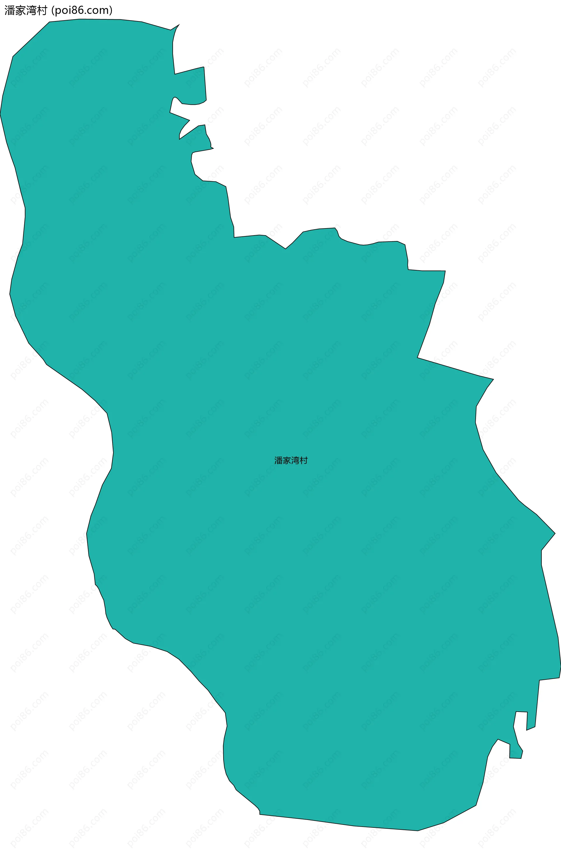 潘家湾村边界地图