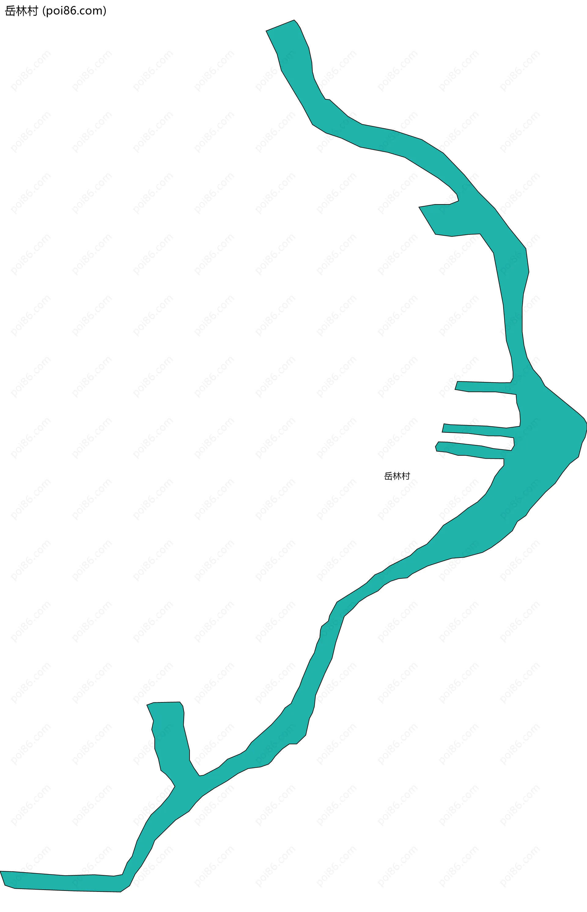 岳林村边界地图
