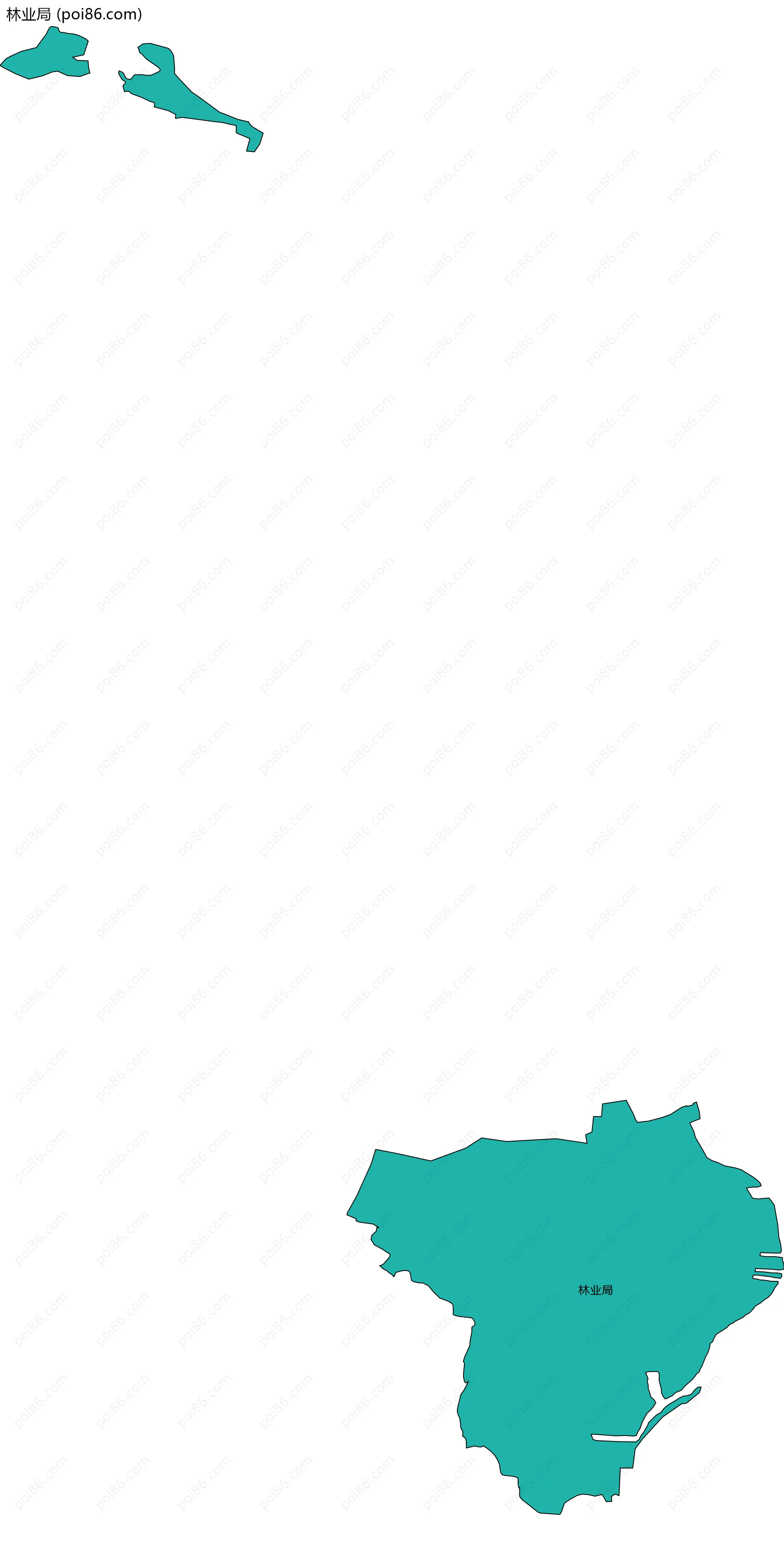 林业局边界地图