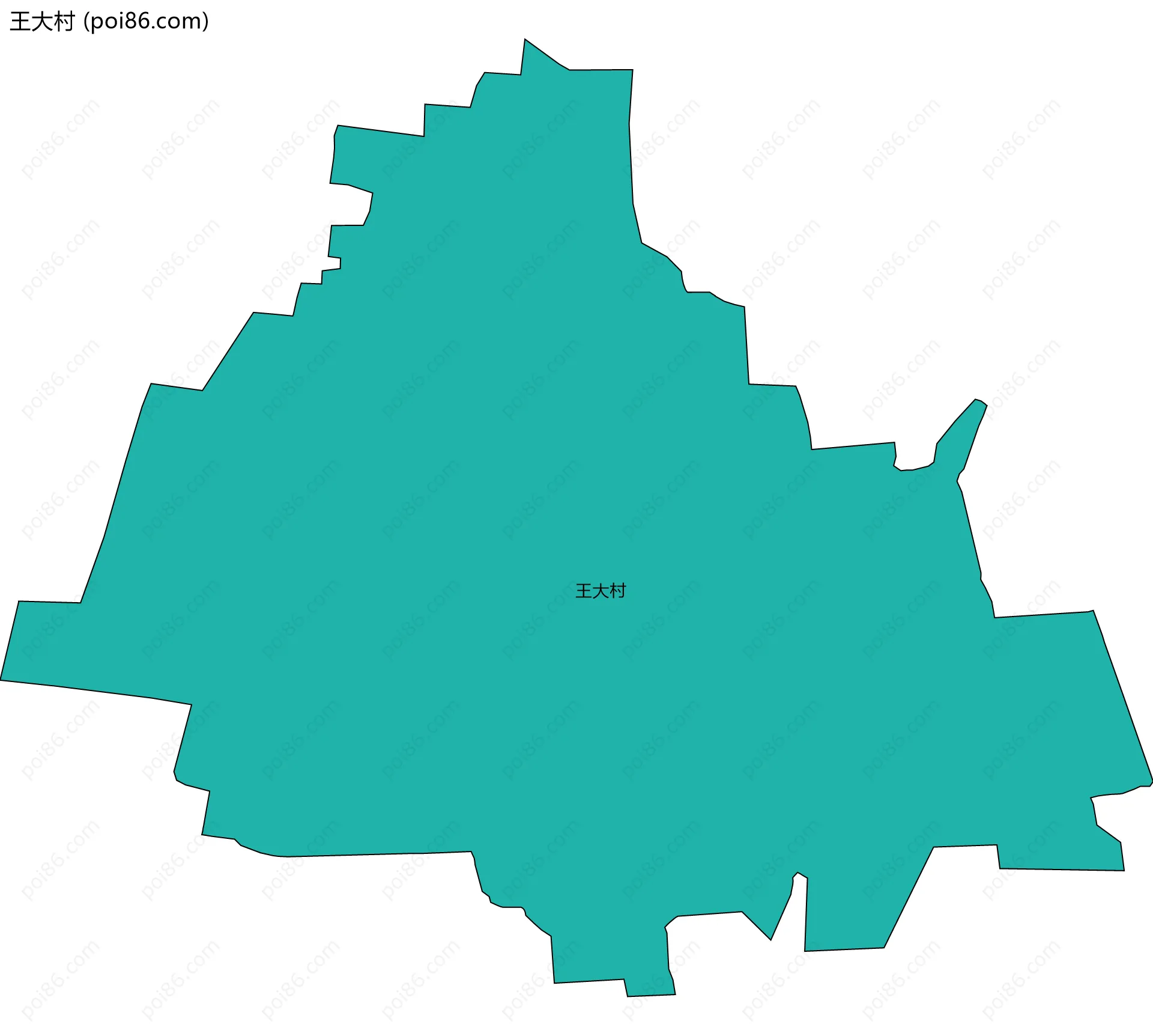 王大村边界地图