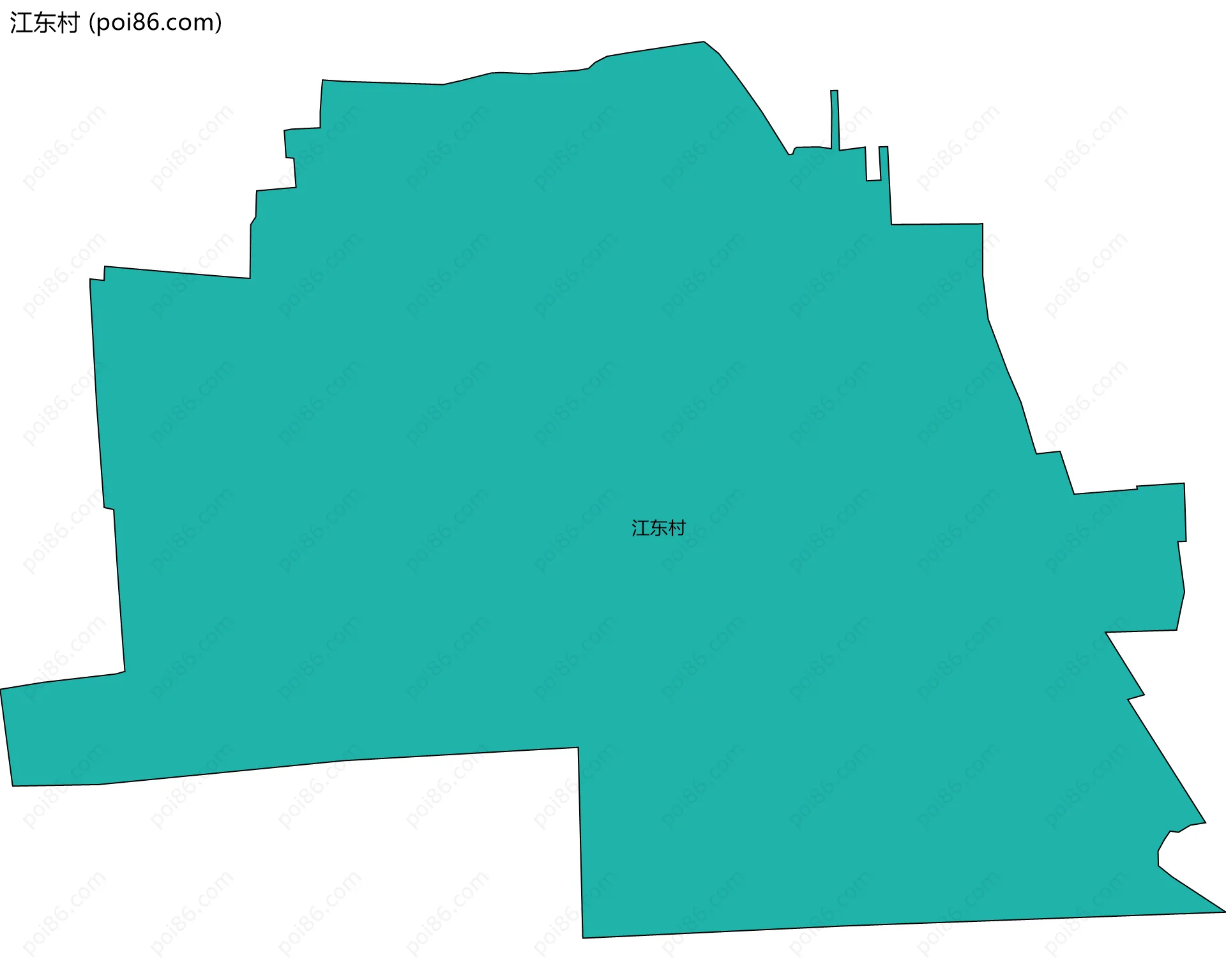 江东村边界地图