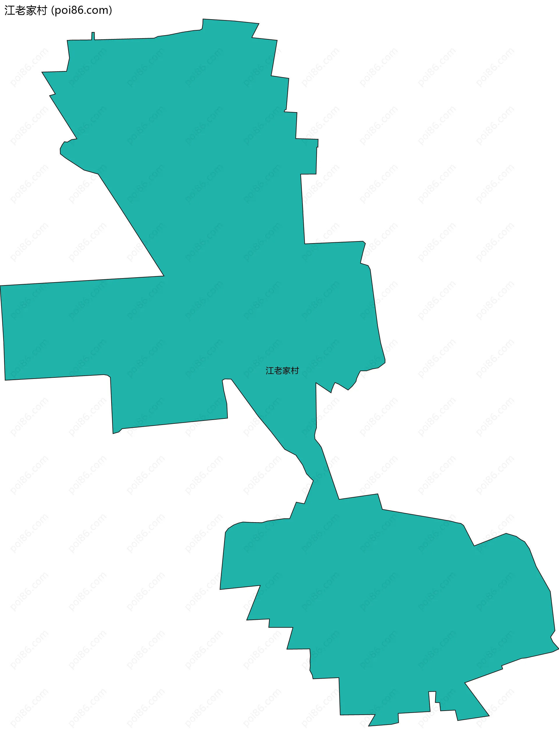 江老家村边界地图