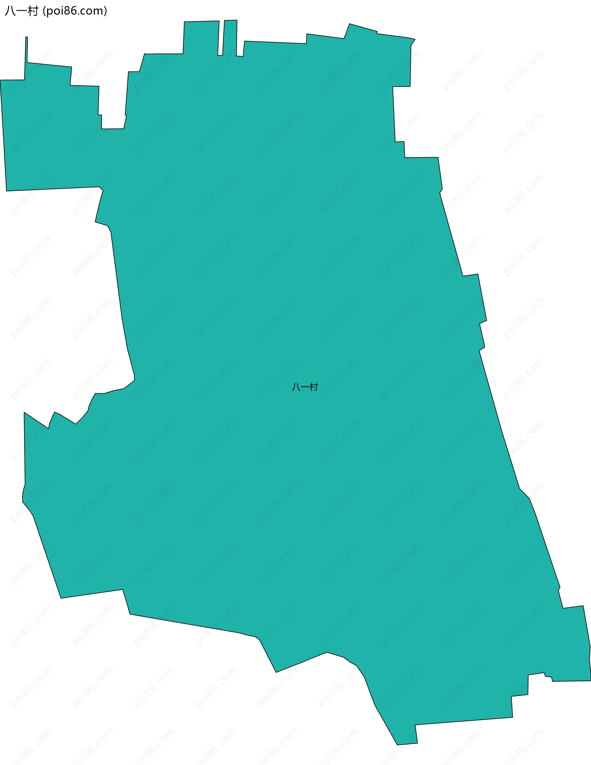 八一村边界地图