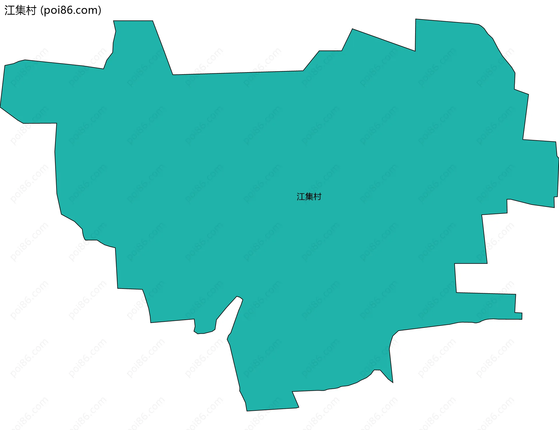 江集村边界地图