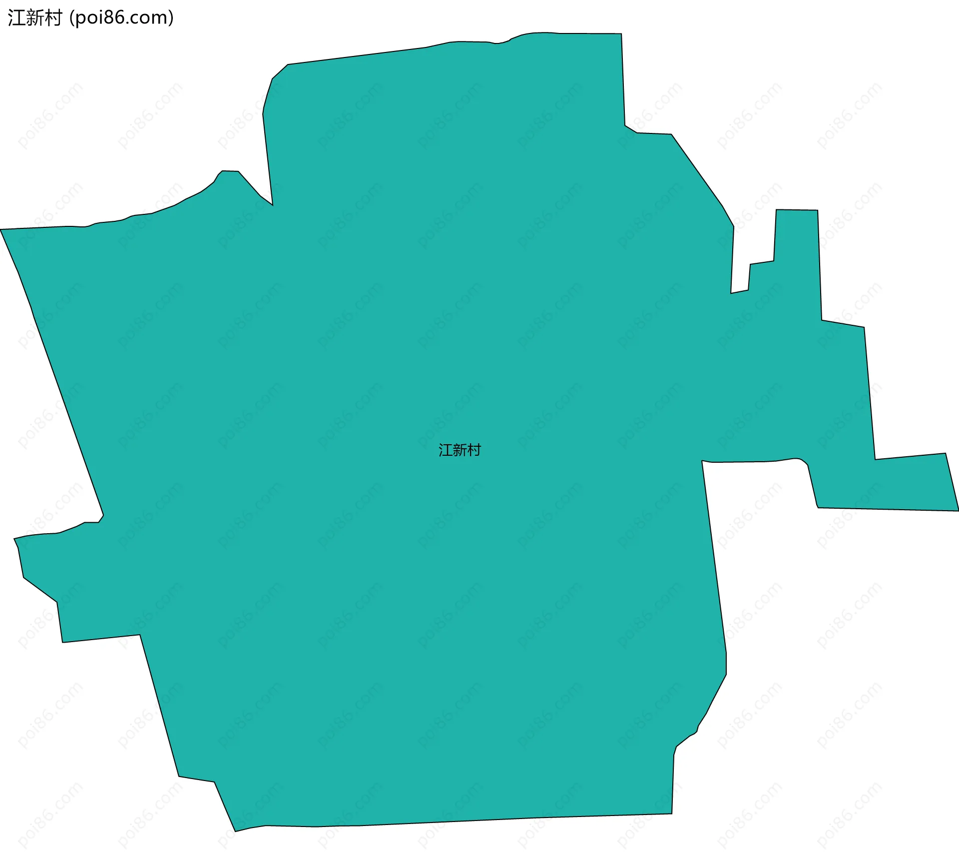 江新村边界地图
