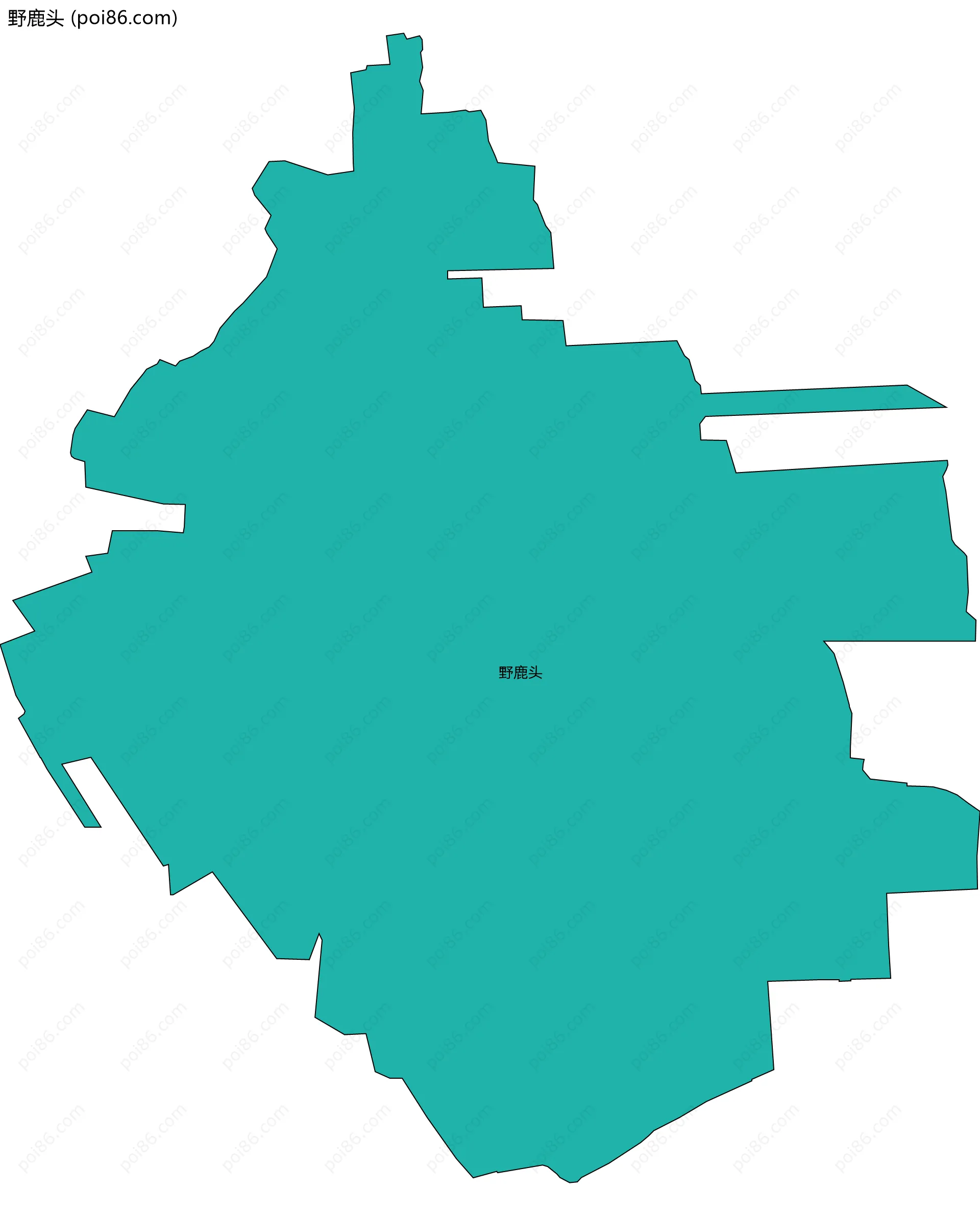 野鹿头边界地图