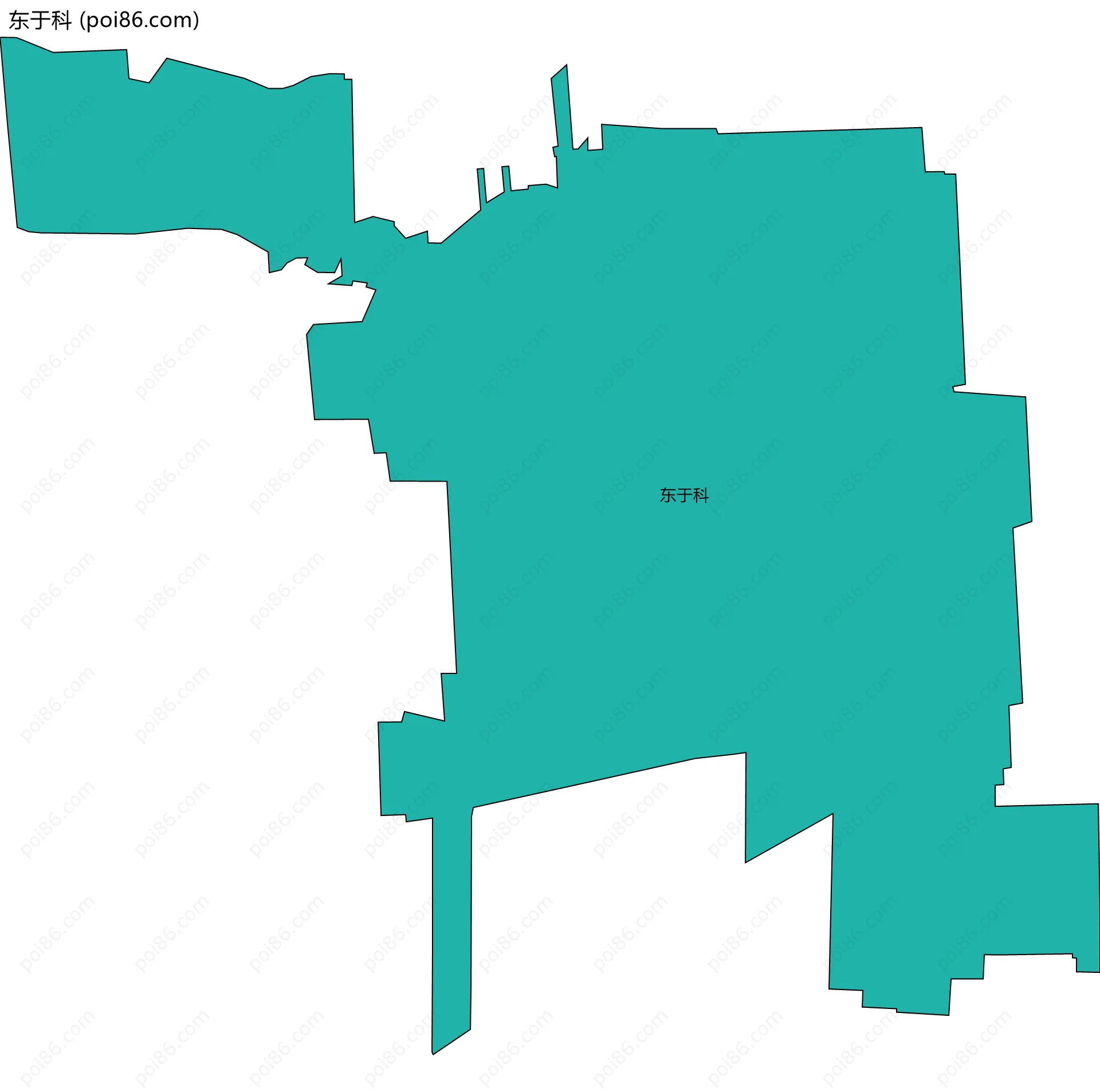 东于科边界地图