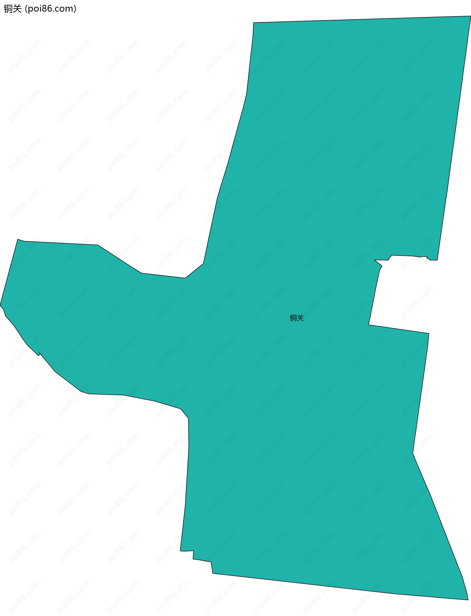 铜关边界地图