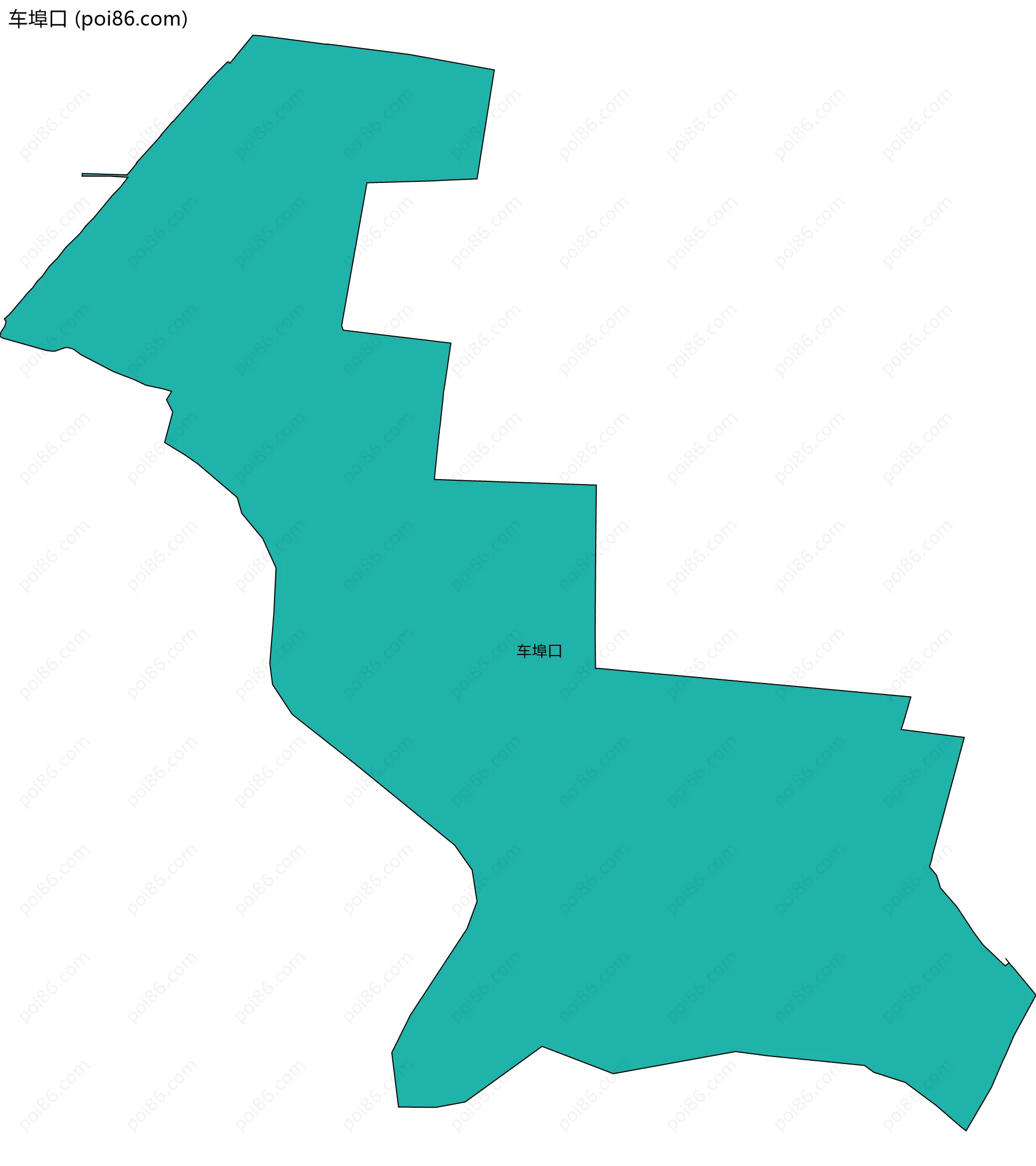 车埠口边界地图