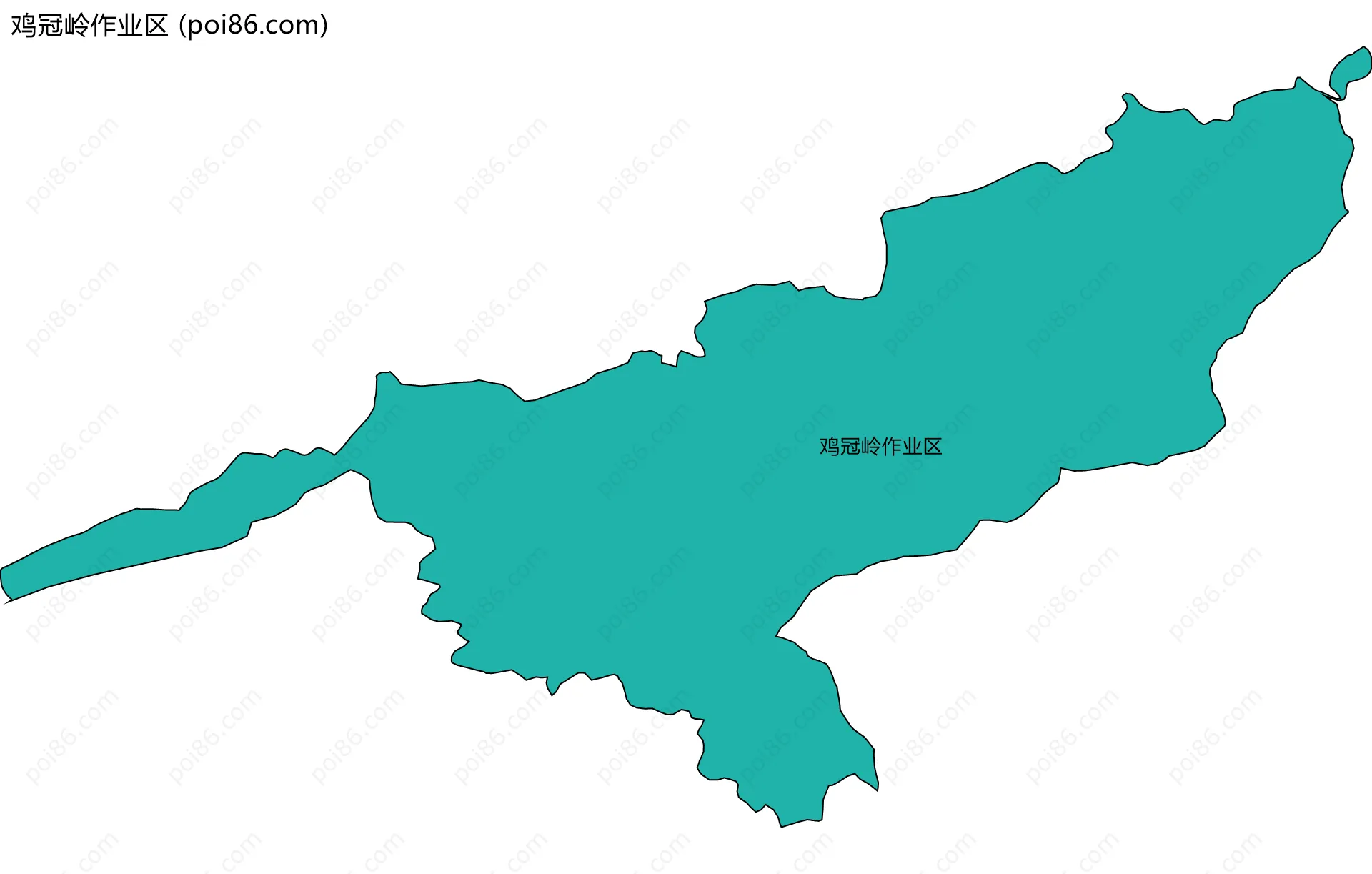 鸡冠岭作业区边界地图