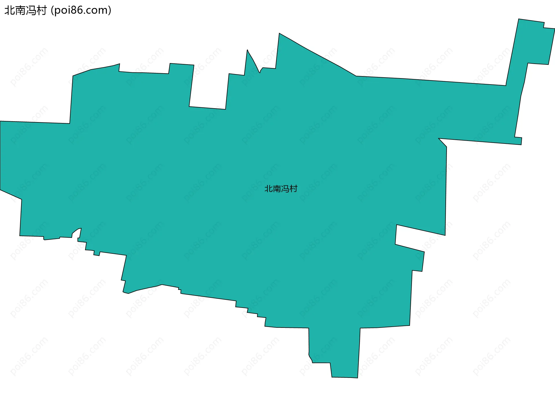 北南冯村边界地图
