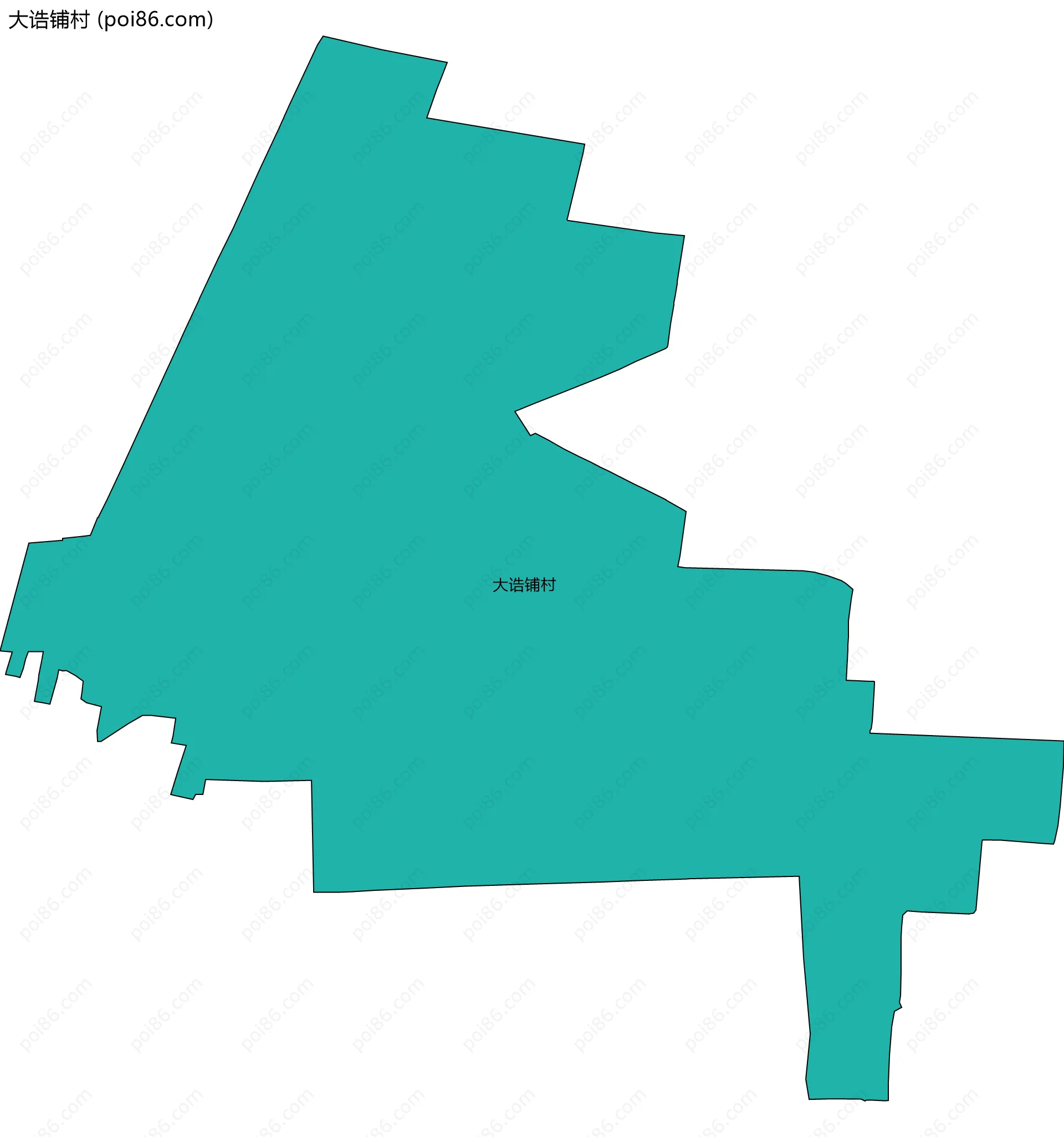 大诰铺村边界地图