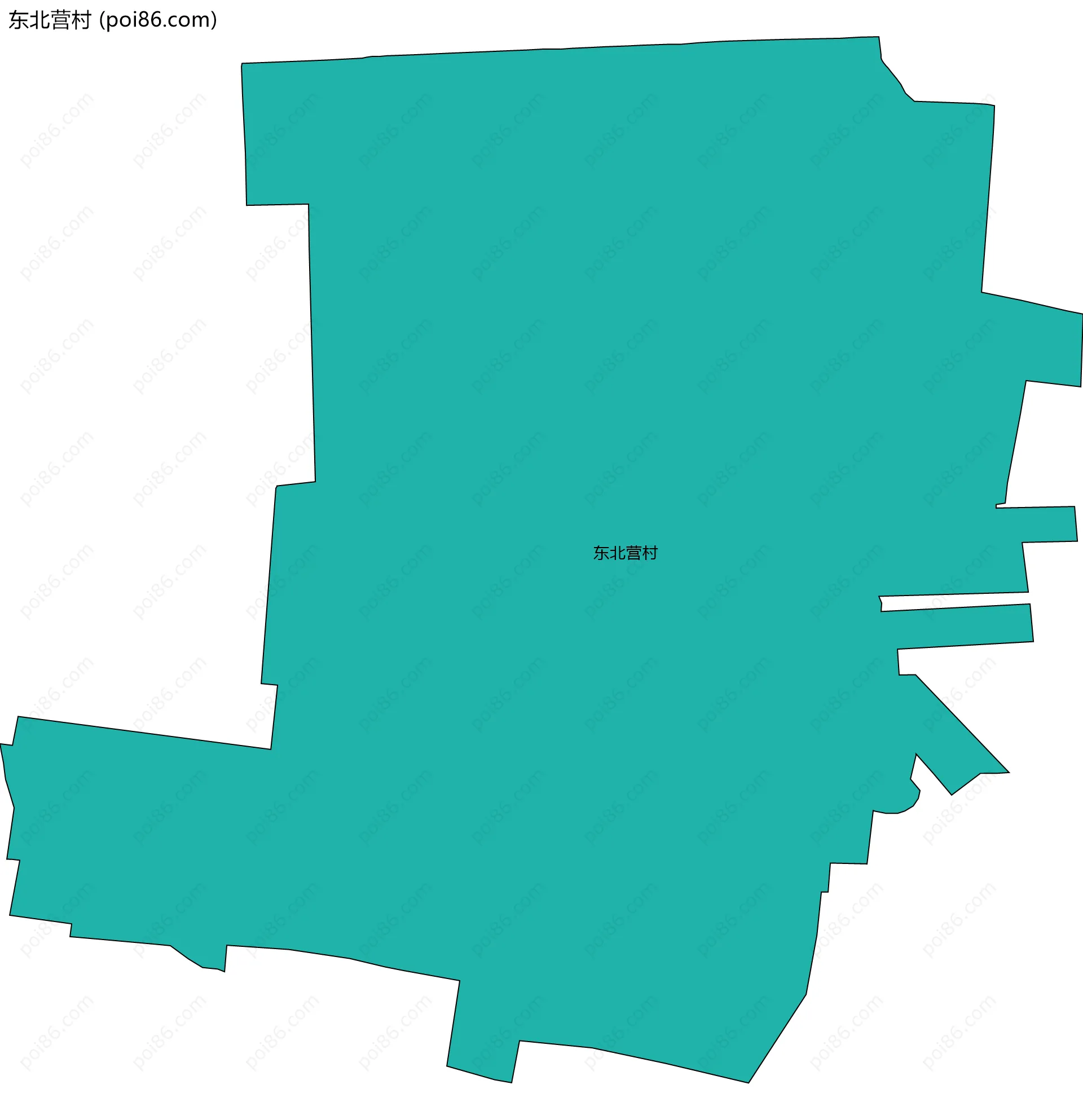 东北营村边界地图