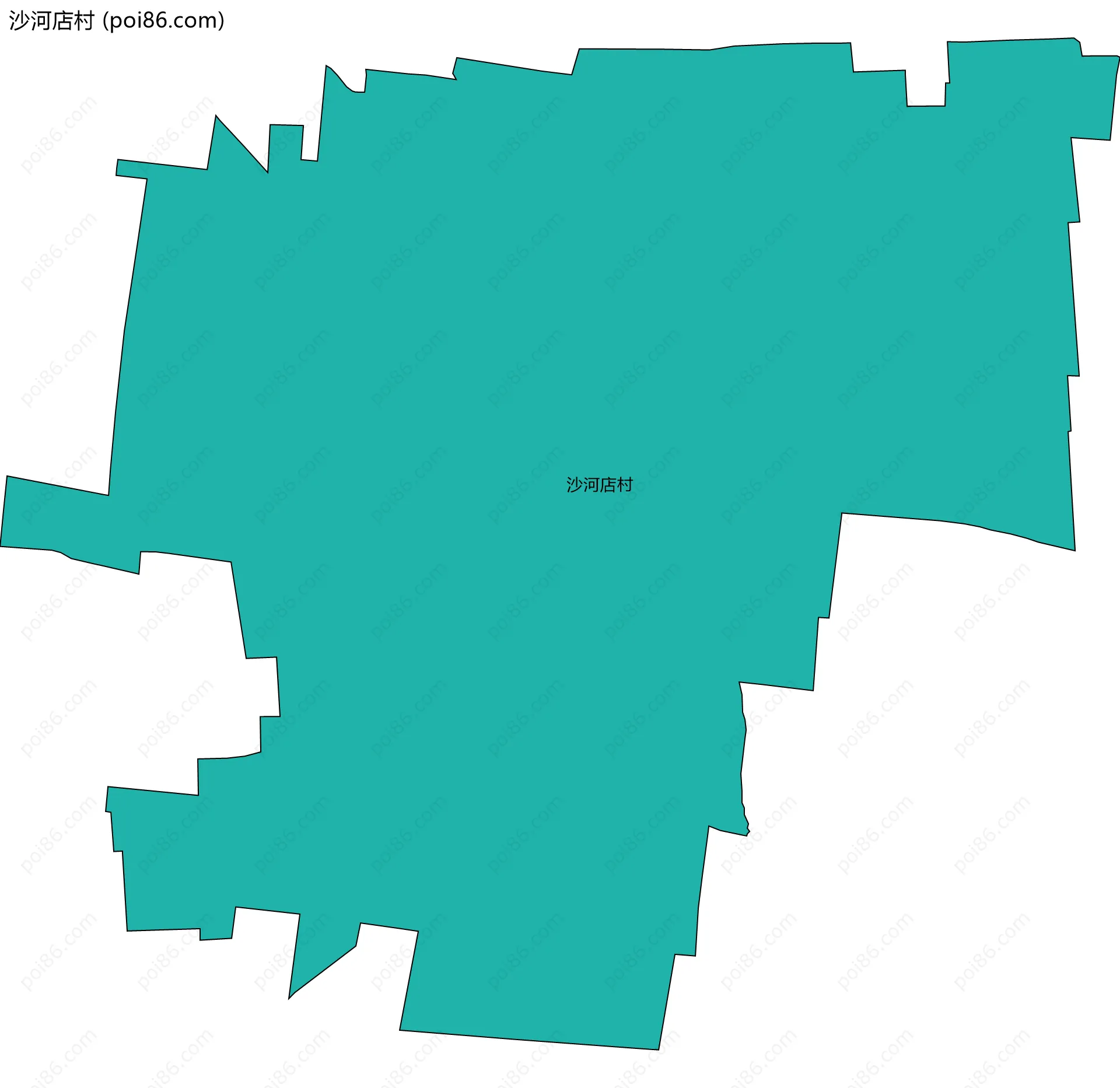 沙河店村边界地图