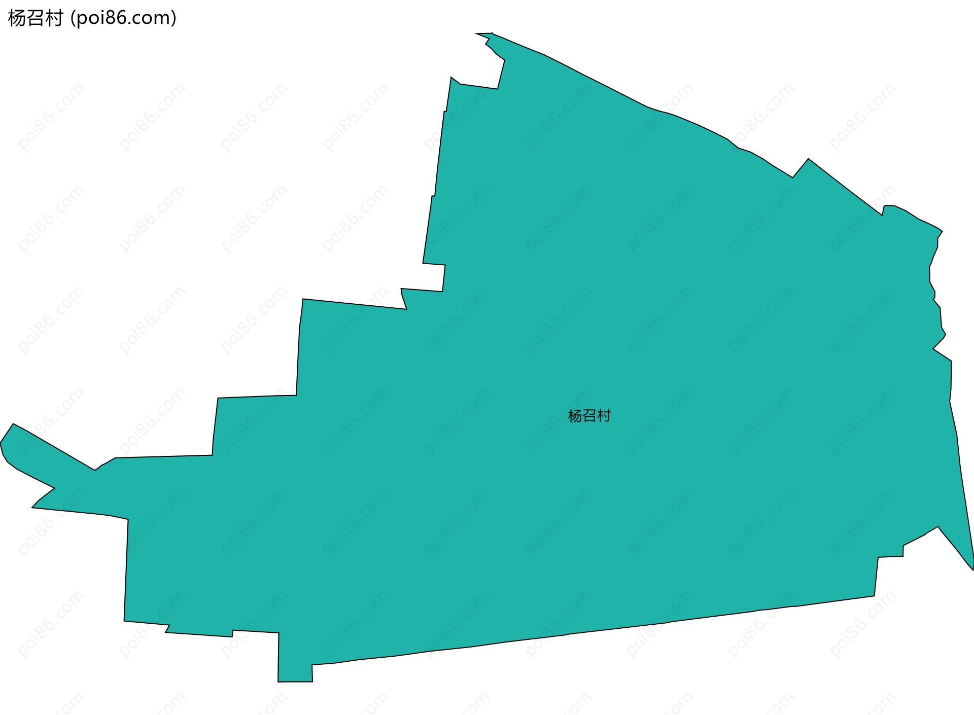 杨召村边界地图