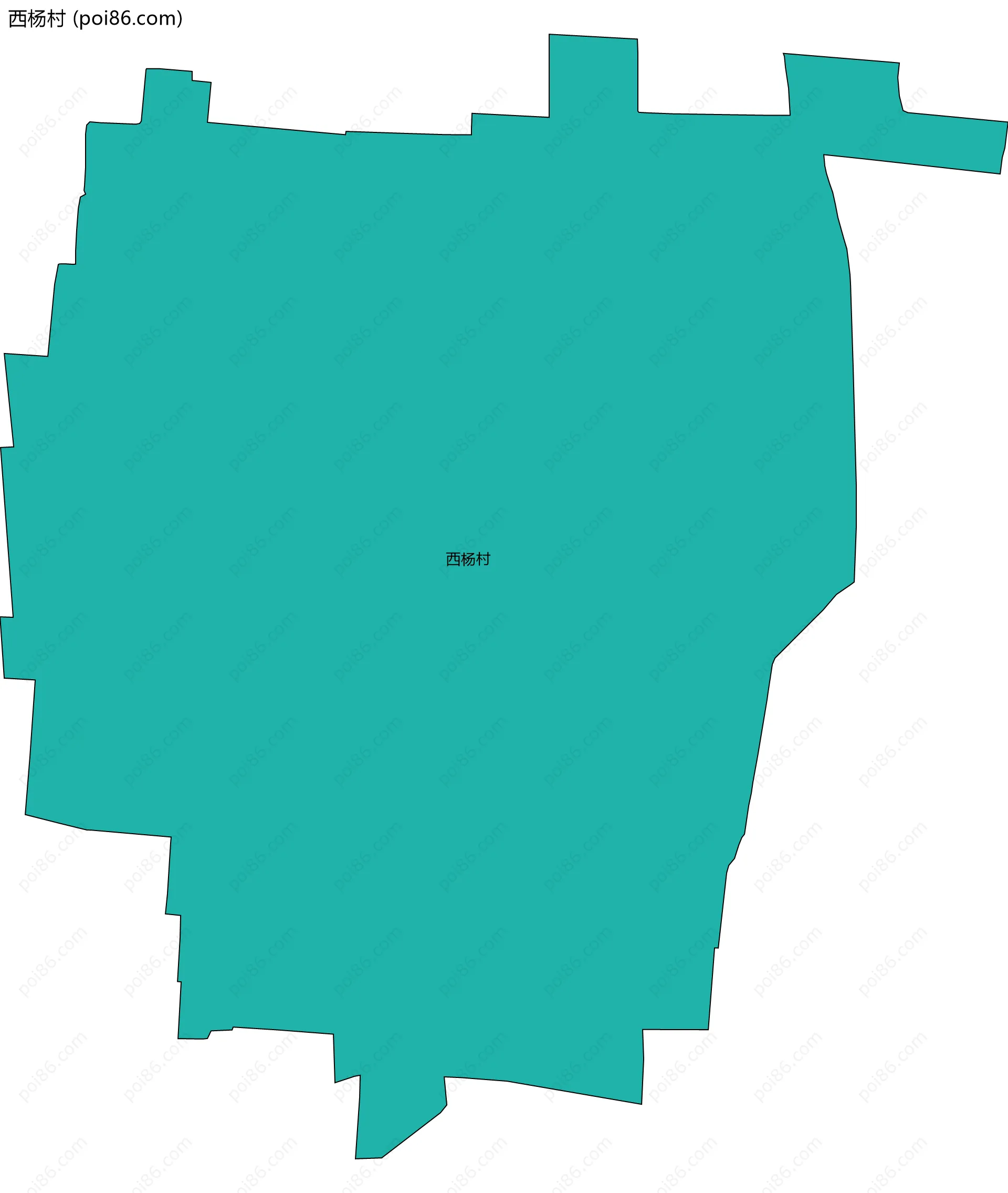 西杨村边界地图