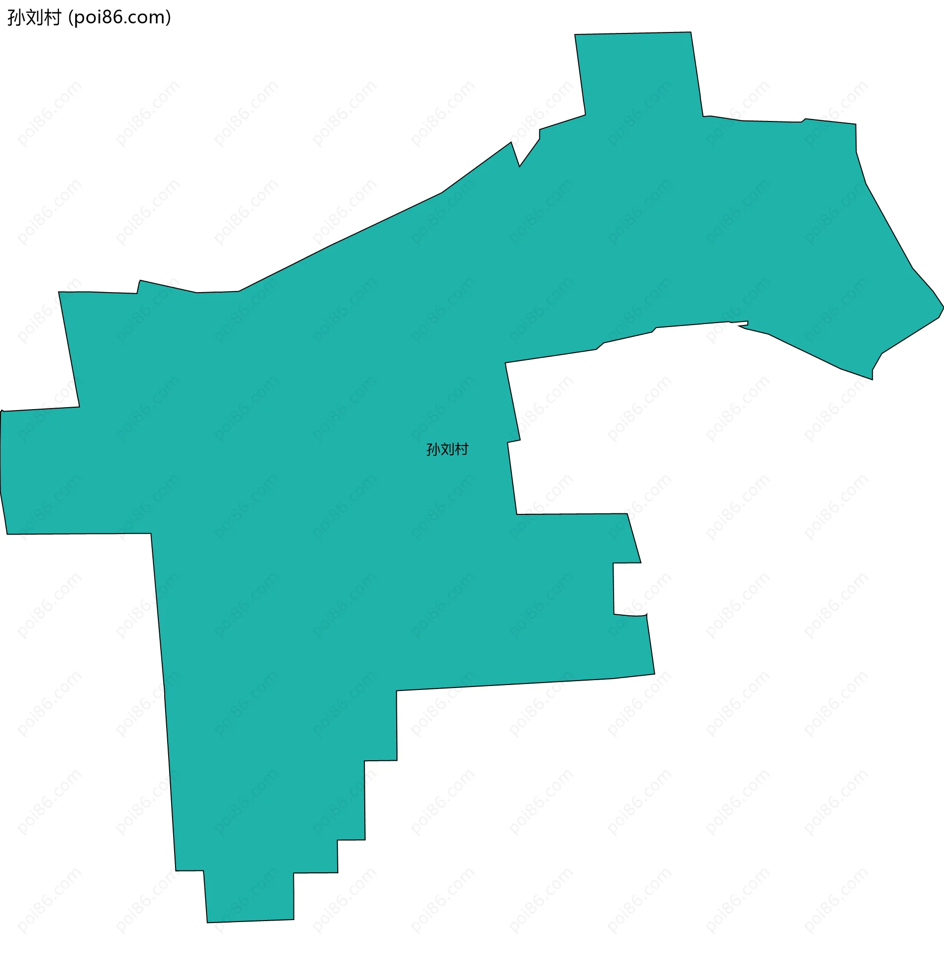 孙刘村边界地图