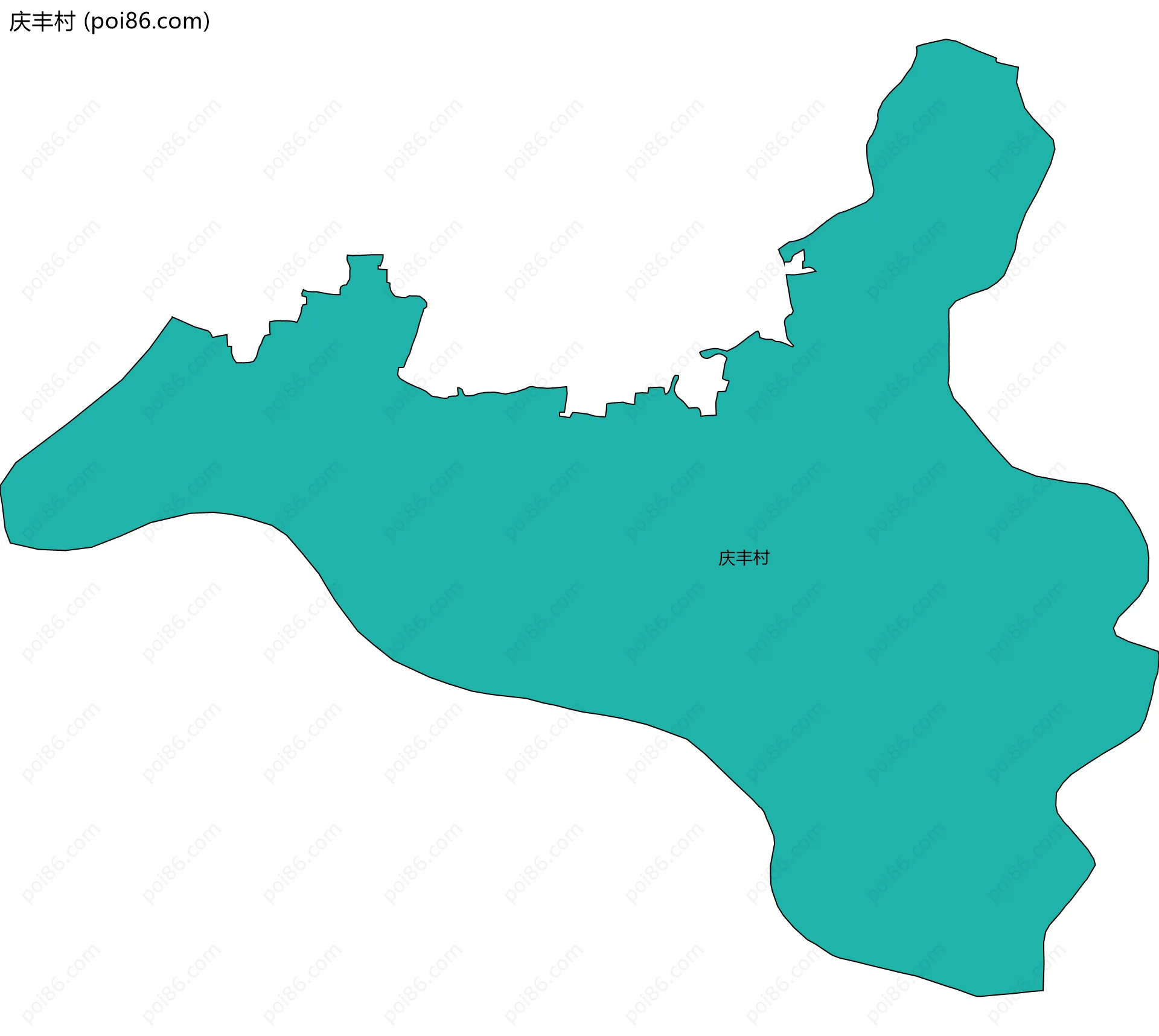 庆丰村边界地图