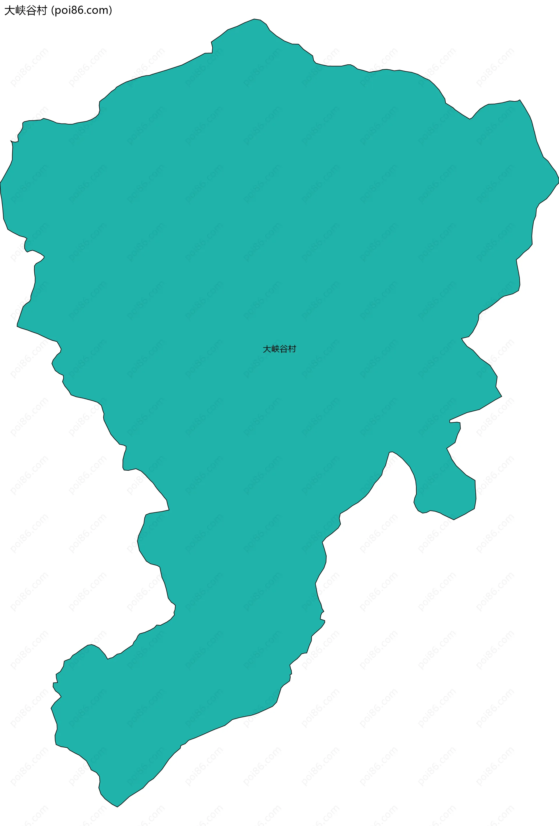 大峡谷村边界地图