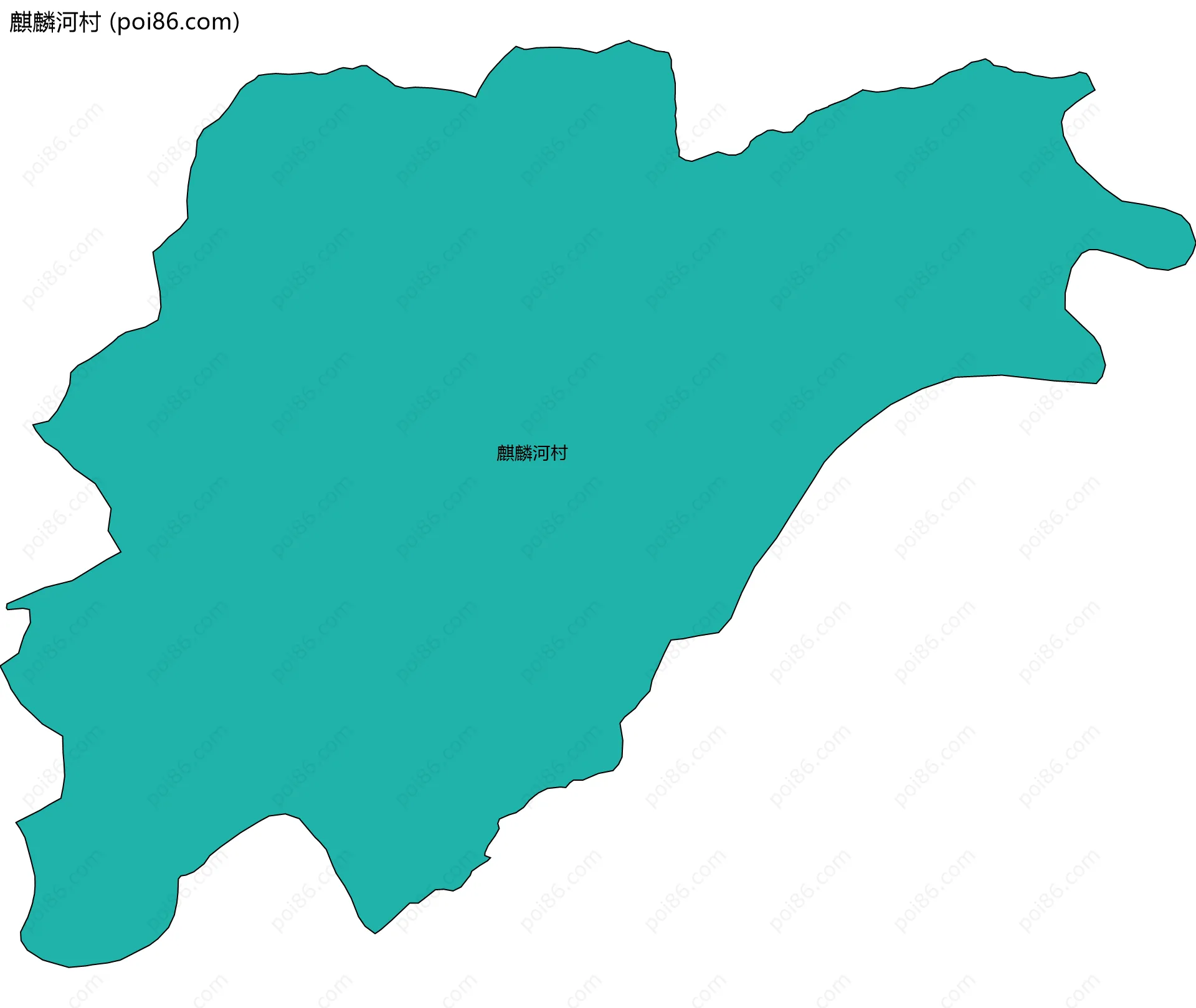 麒麟河村边界地图