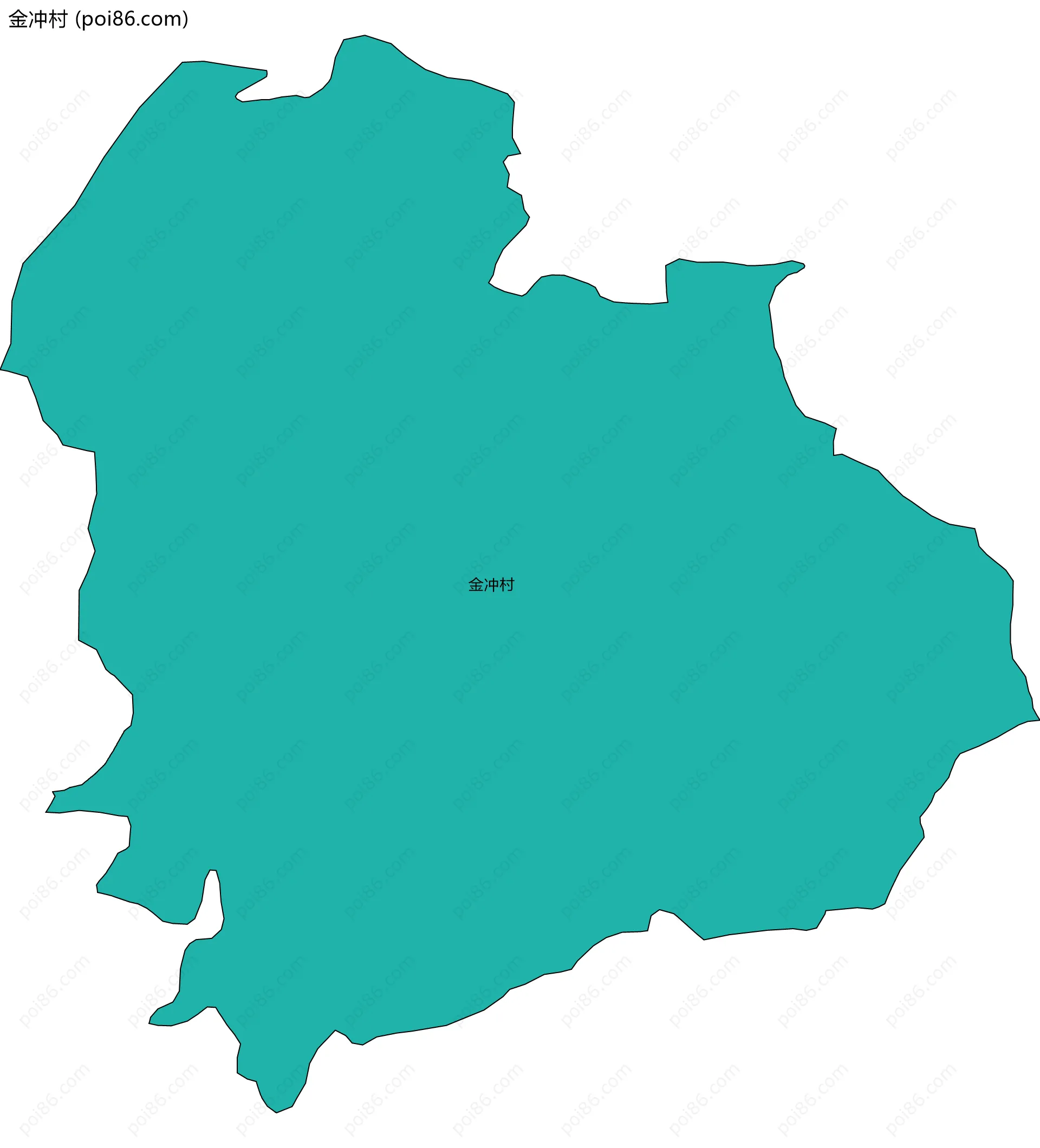 金冲村边界地图