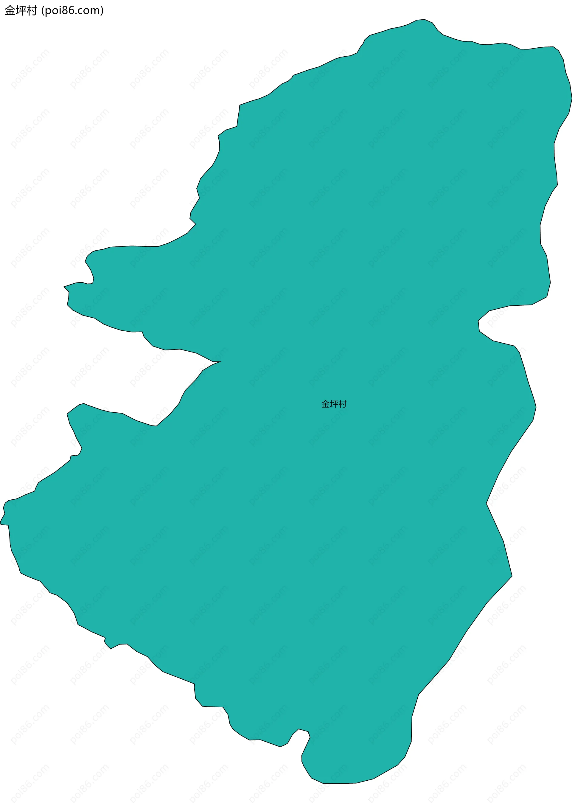 金坪村边界地图