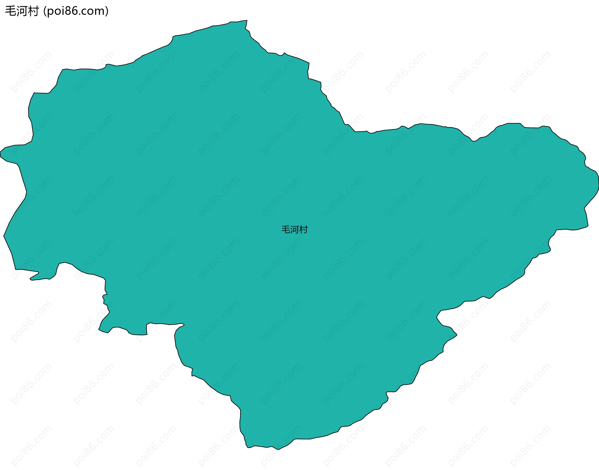 毛河村边界地图